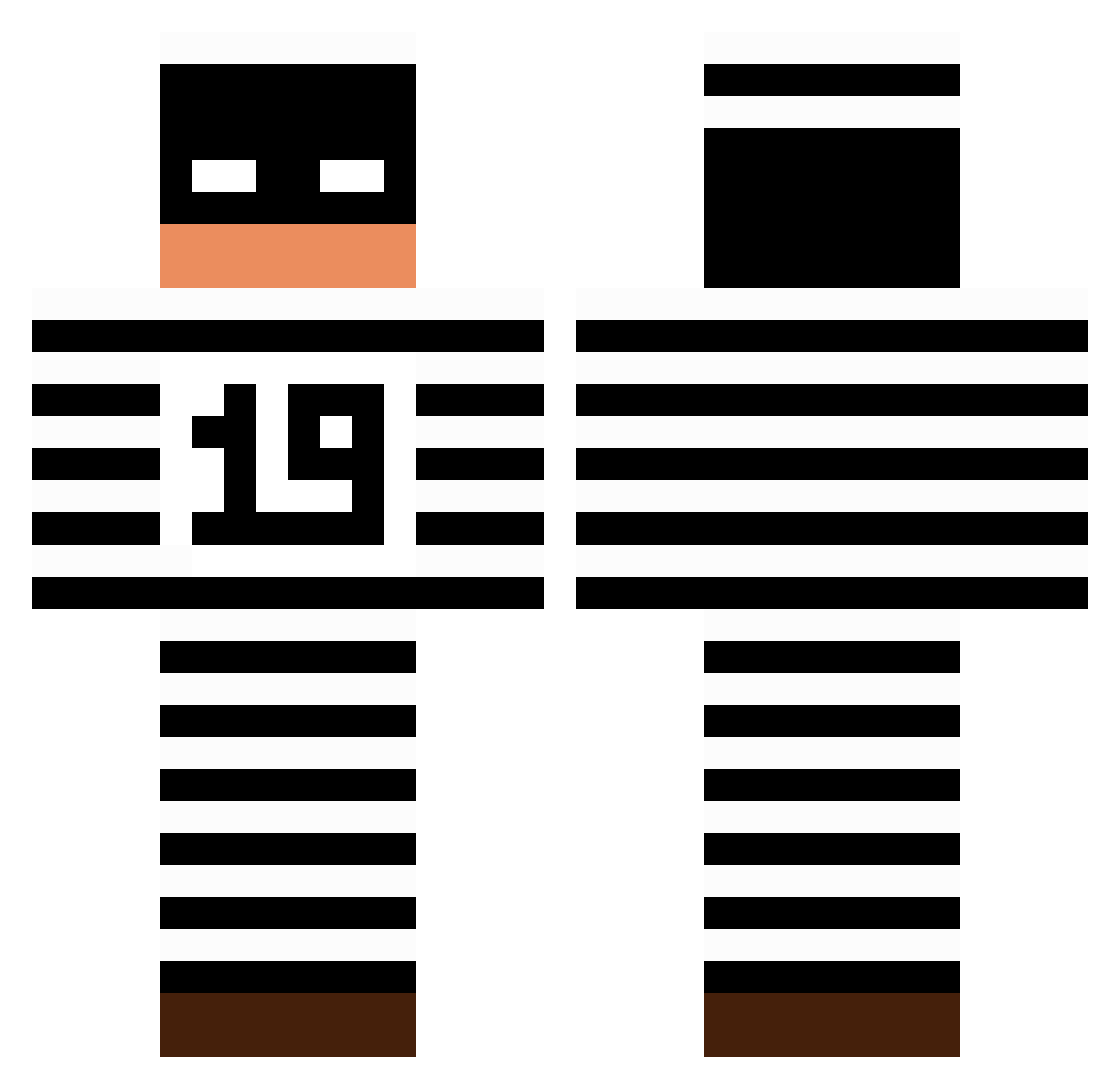 BeiraMarCV Minecraft skin, front and back view