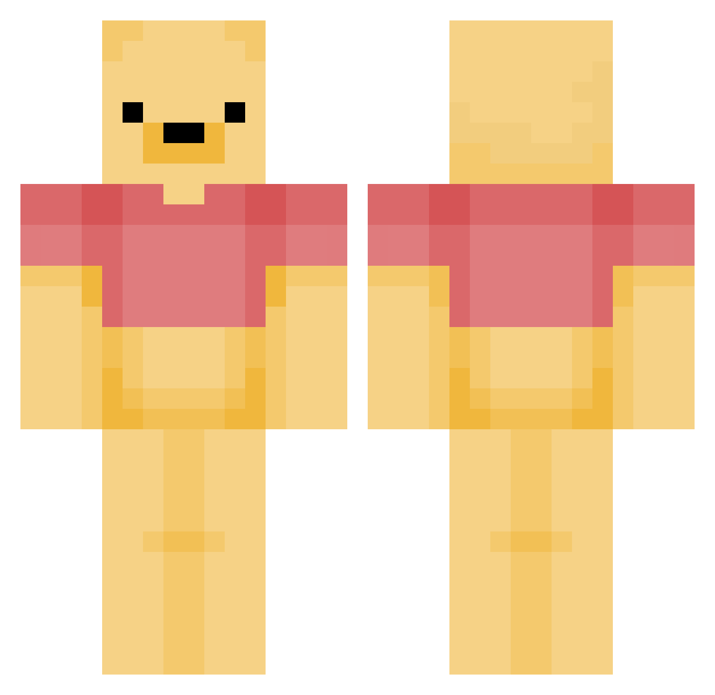 Tangy_Bear Minecraft skin, front and back view