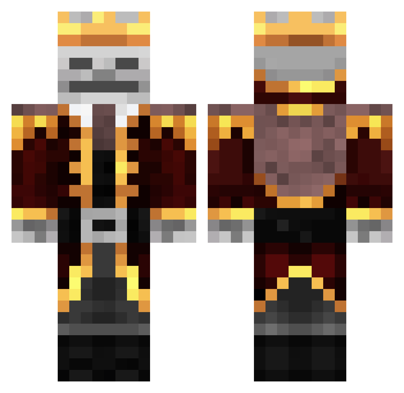 math_2434 Minecraft skin, front and back view