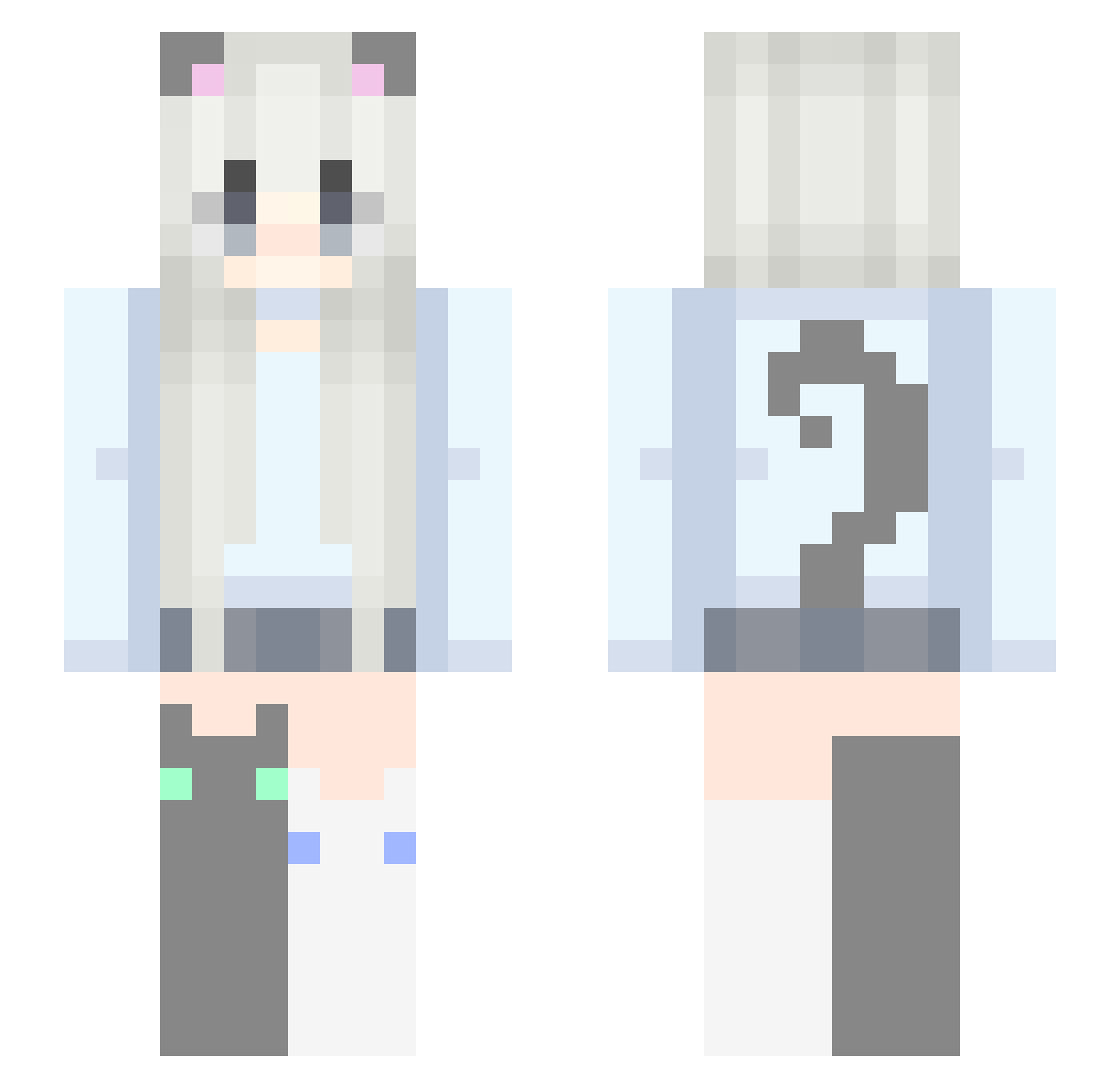 dyg0tka Minecraft skin, front and back view