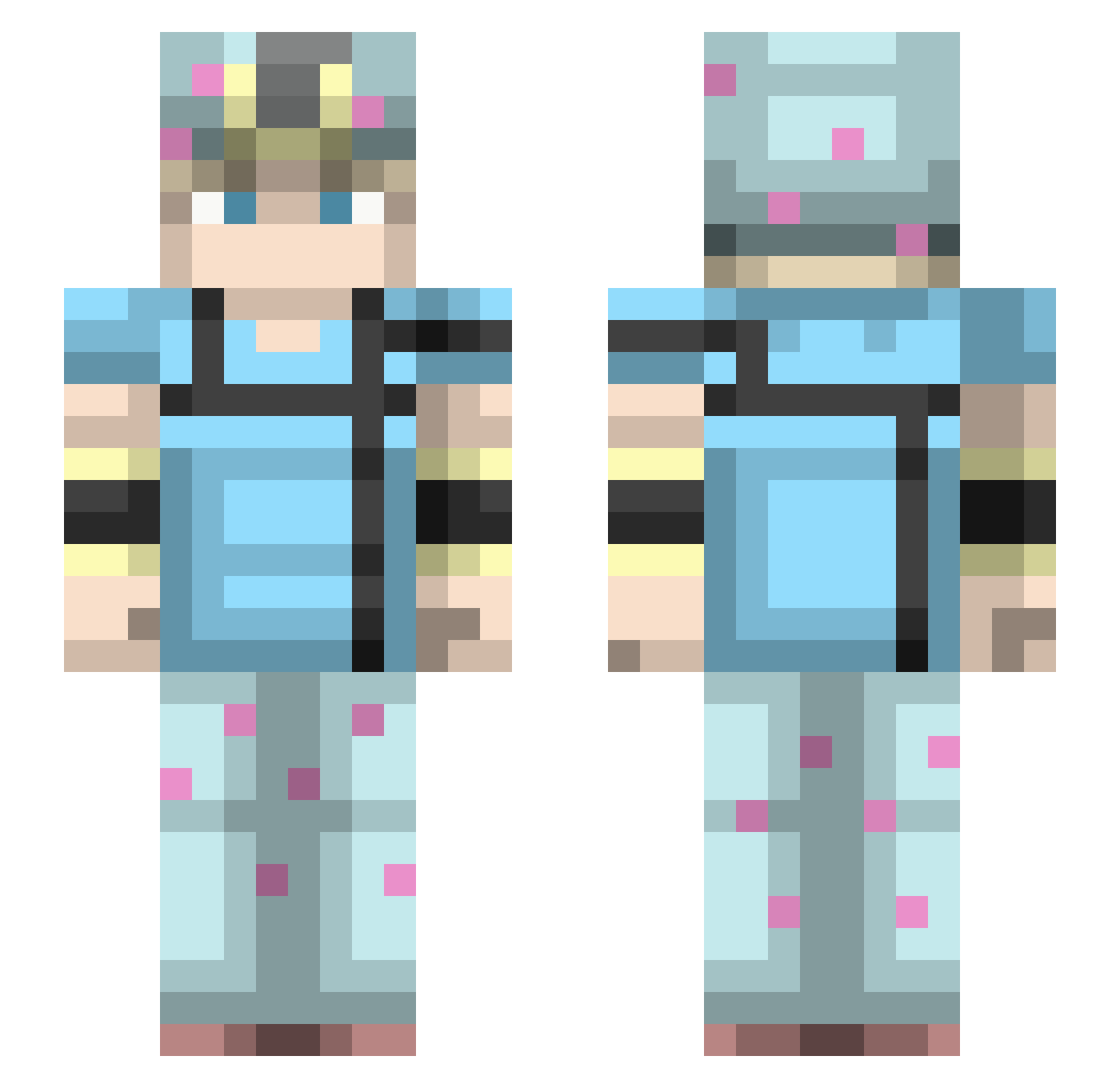 MLGdude2000 Minecraft skin, front and back view