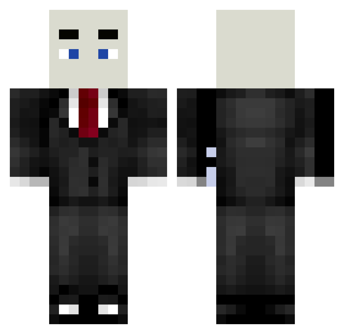 MrNormalMan Minecraft skin, front and back view