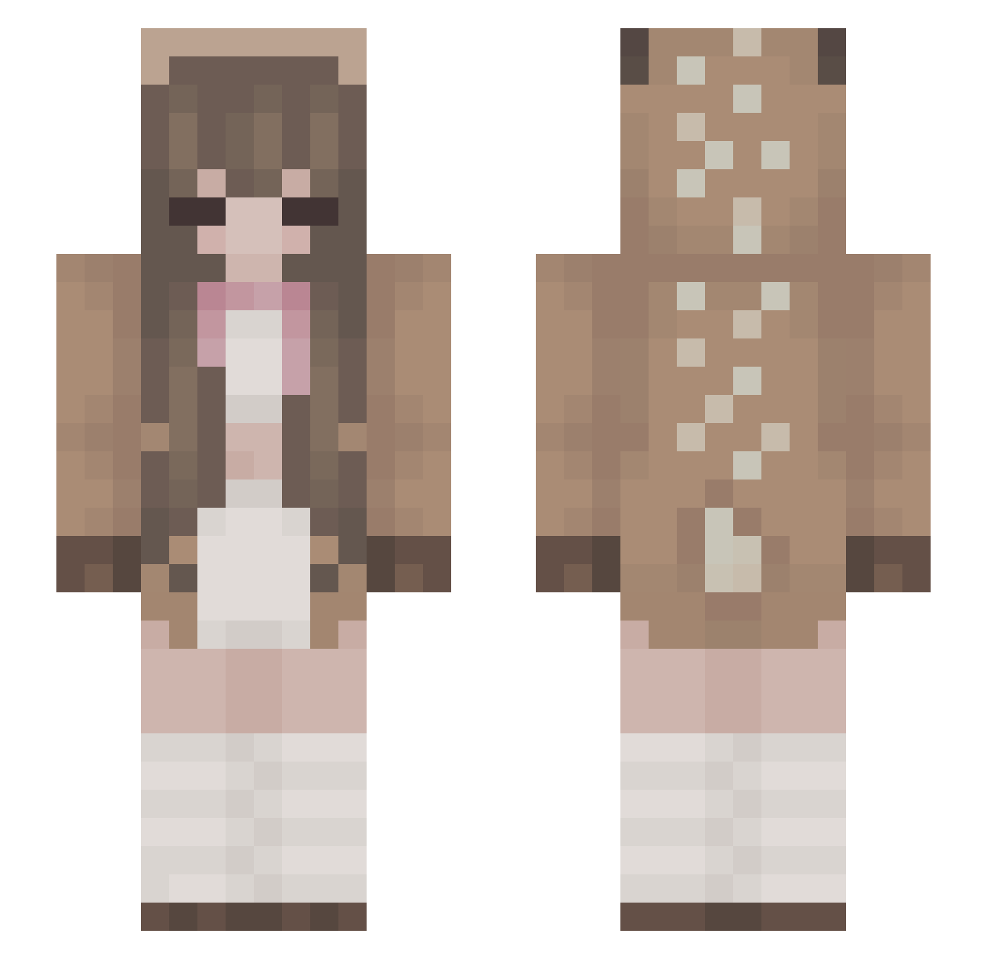 ItsNot_Cereal Minecraft skin, front and back view