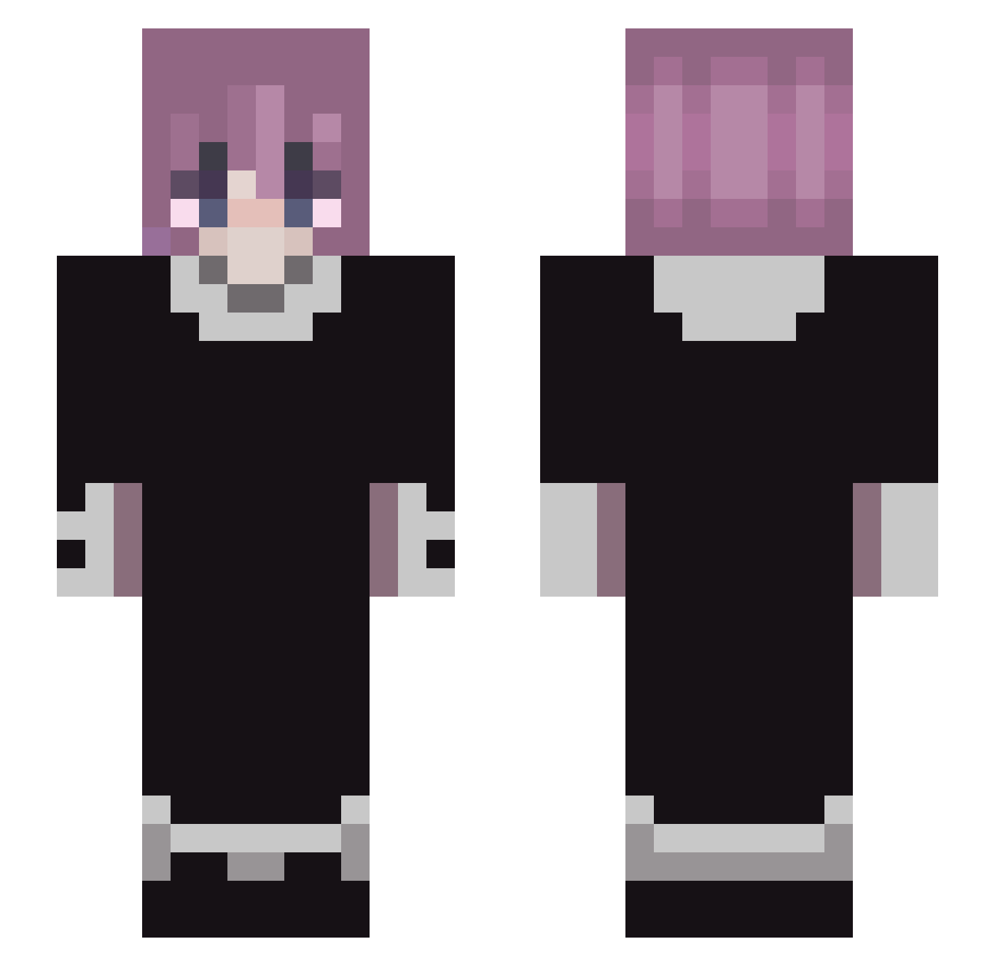 iqzev Minecraft skin, front and back view