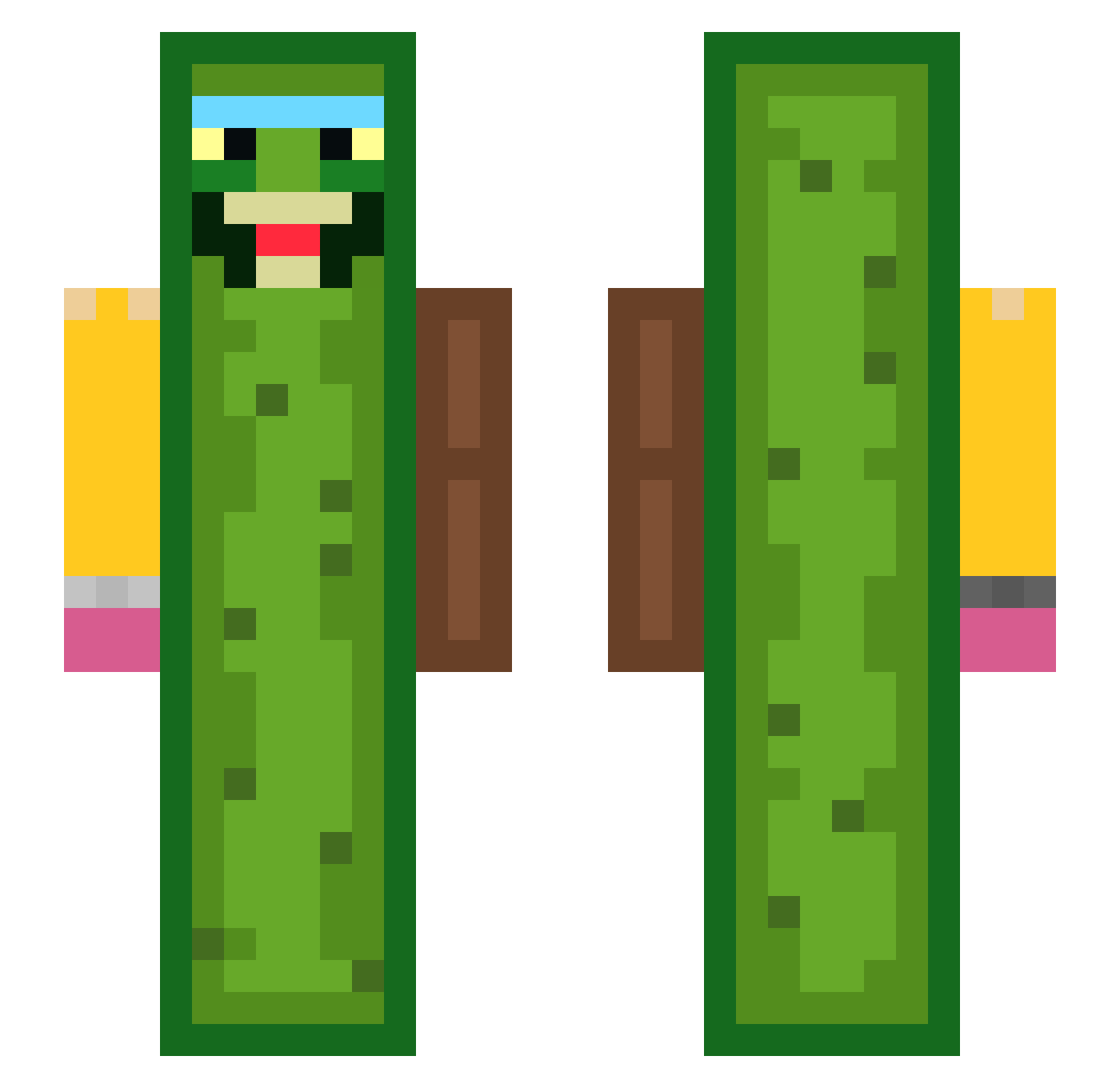 T0Rbem Minecraft skin, front and back view