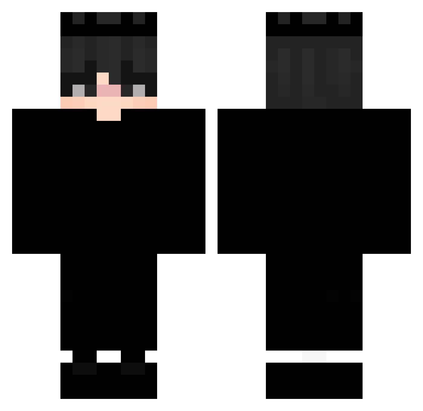 Puchatyyy421 Minecraft skin, front and back view