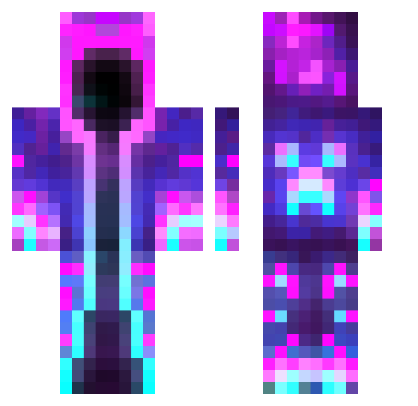 BartXNator696 Minecraft skin, front and back view