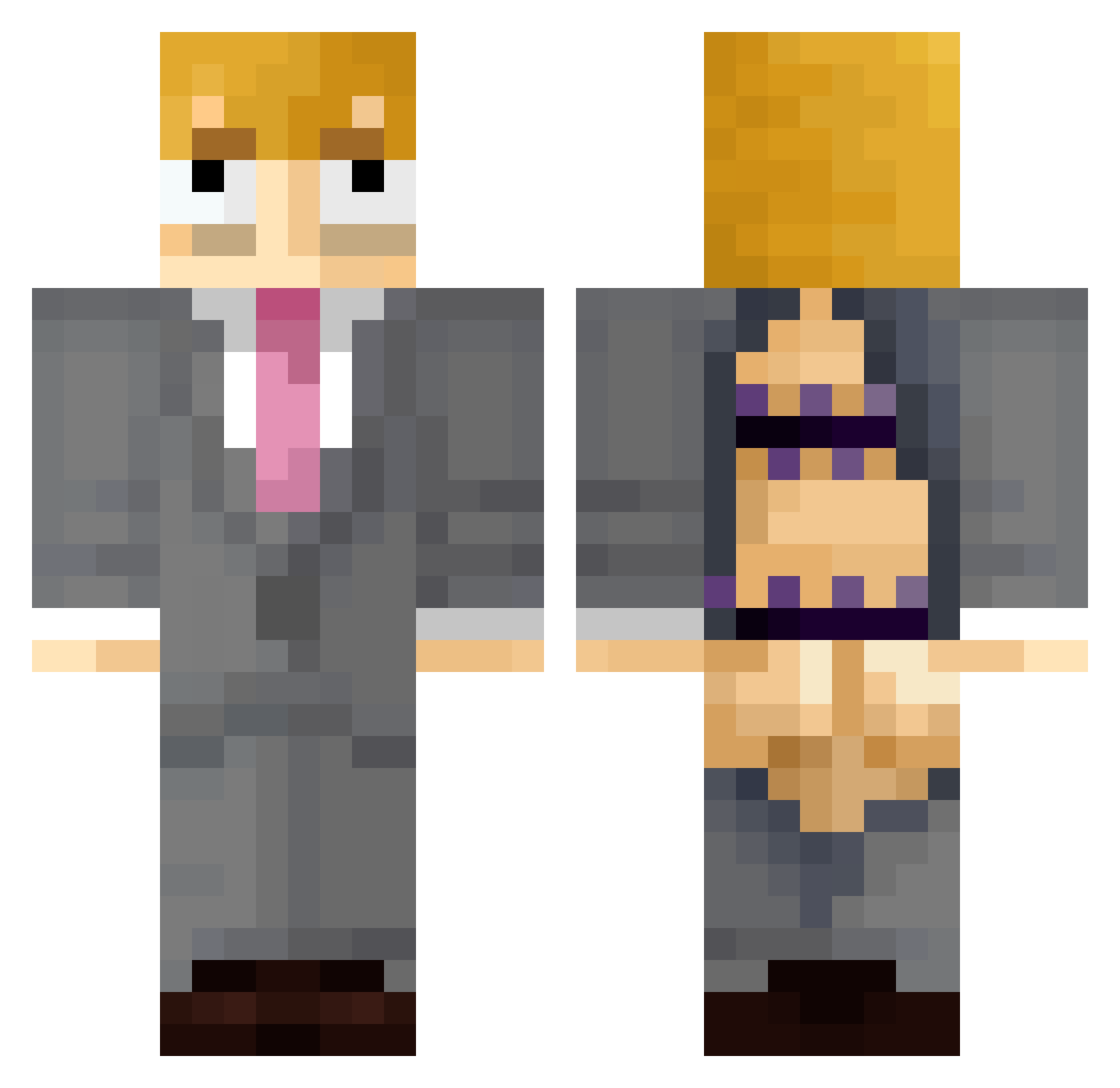 AndyPlays_16 Minecraft skin, front and back view