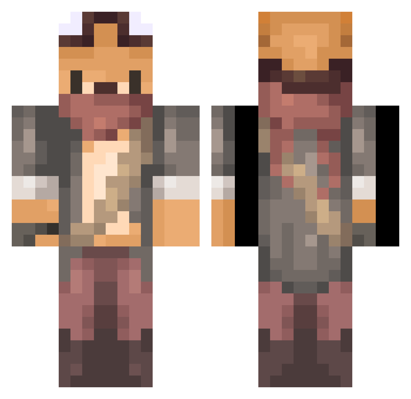 Tintaglia Minecraft skin, front and back view