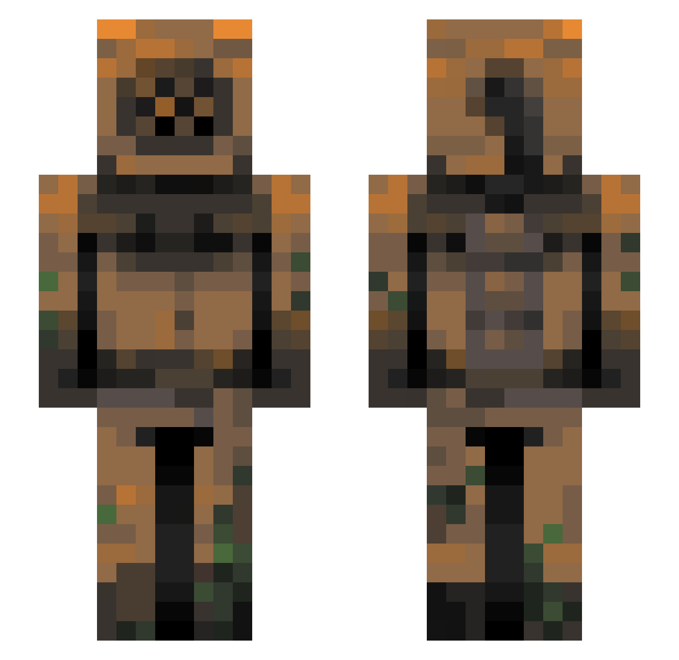 antennaria Minecraft skin, front and back view