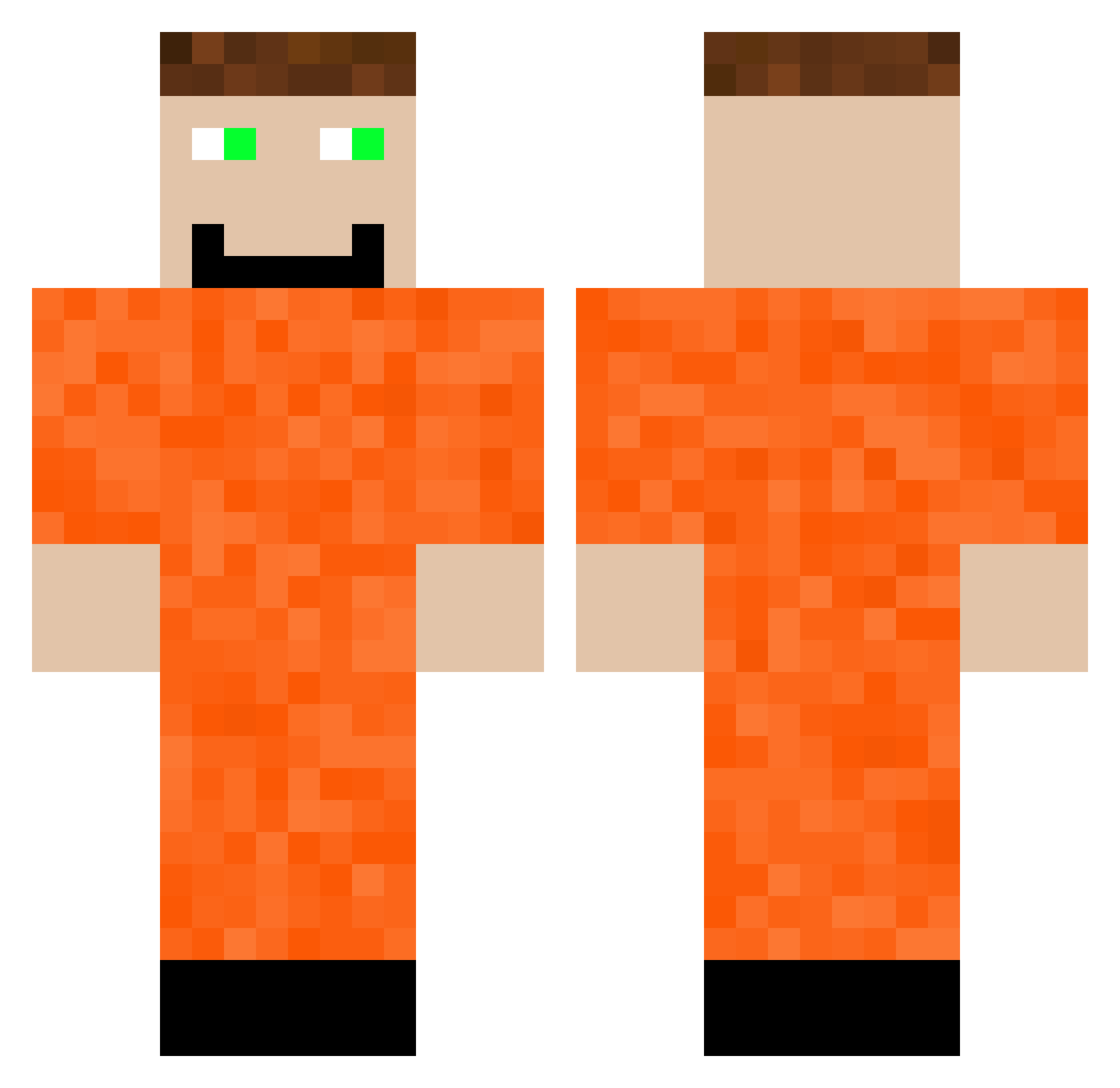klocur_ Minecraft skin, front and back view