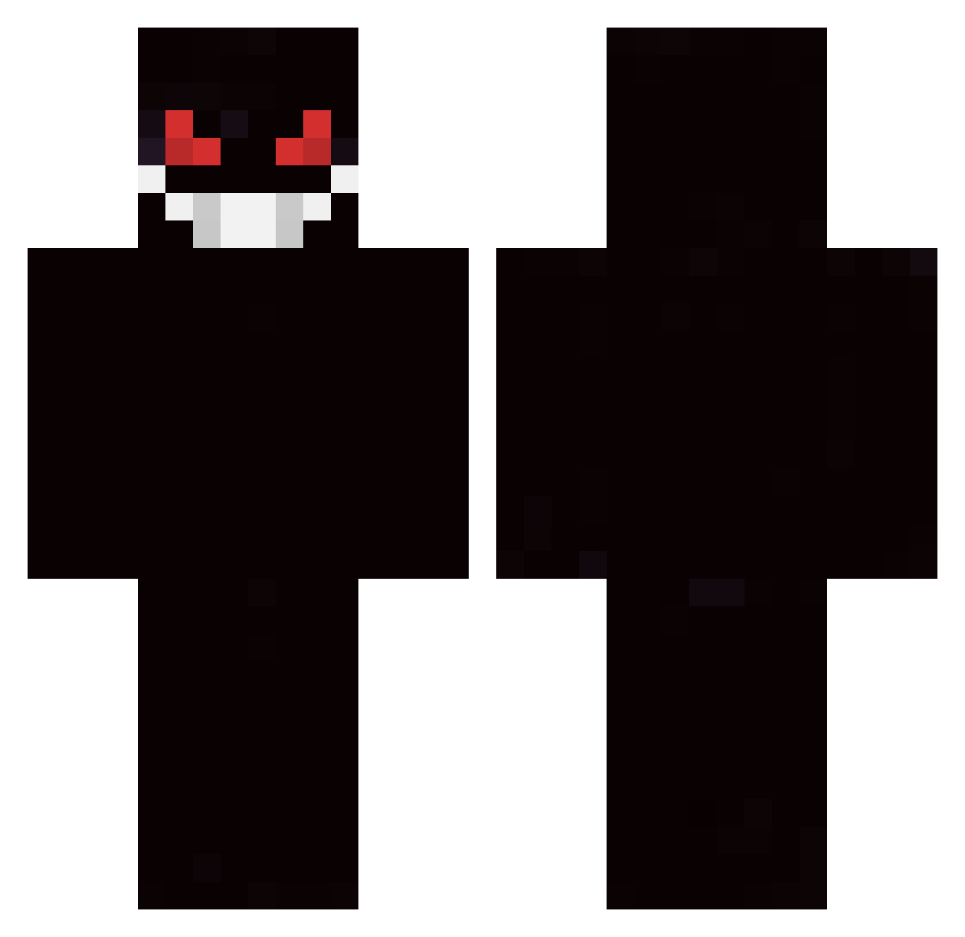 Placement Minecraft skin, front and back view