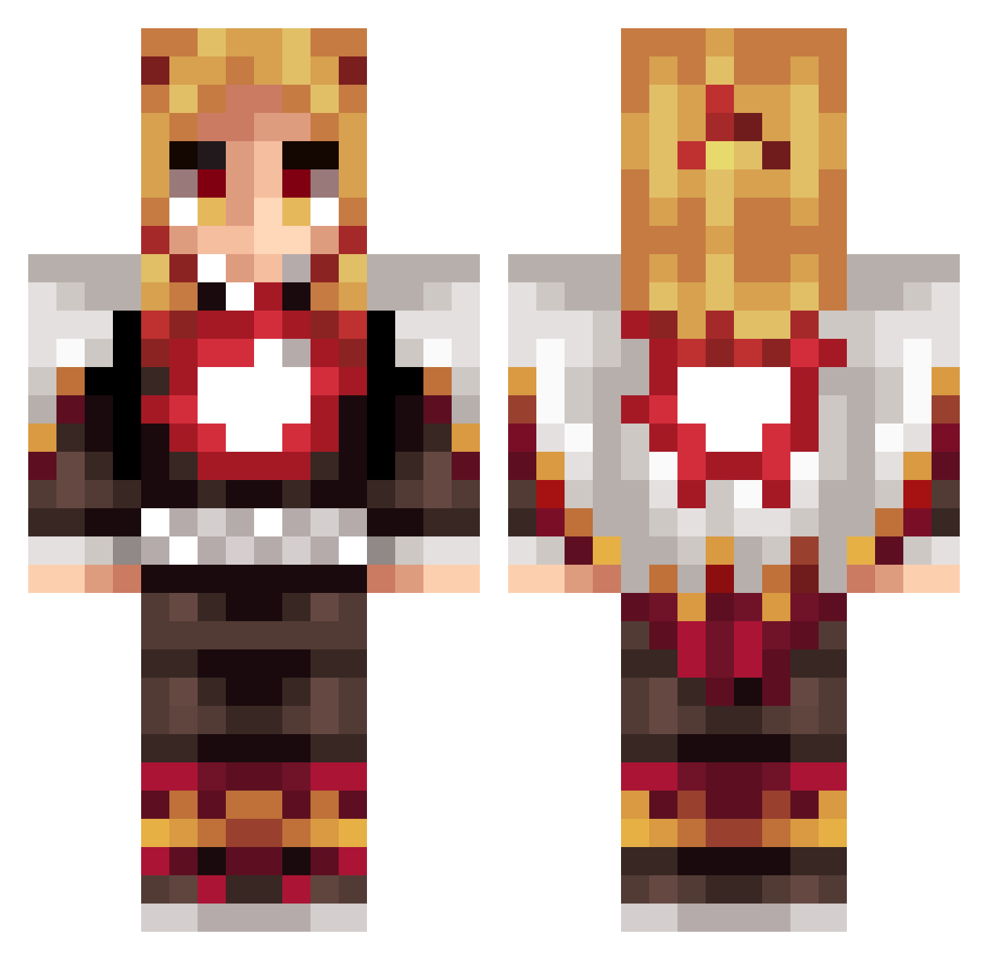 Cabbiesy Minecraft skin, front and back view