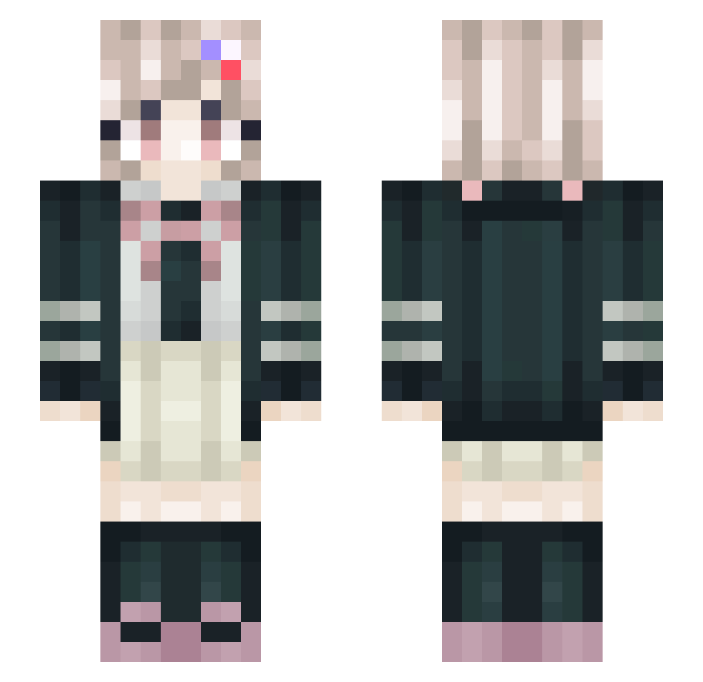 poopyleon Minecraft skin, front and back view