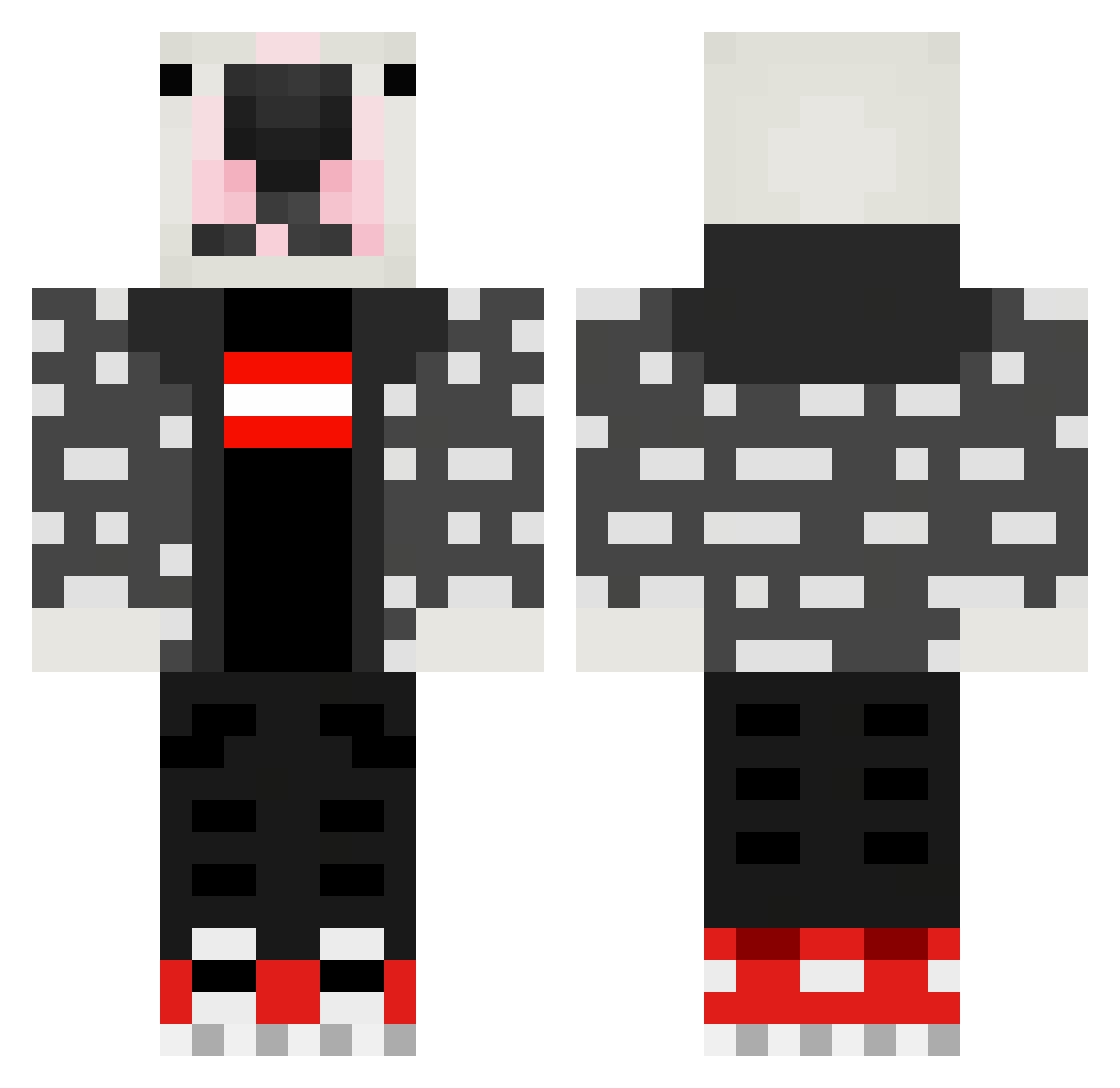 justwalter Minecraft skin, front and back view
