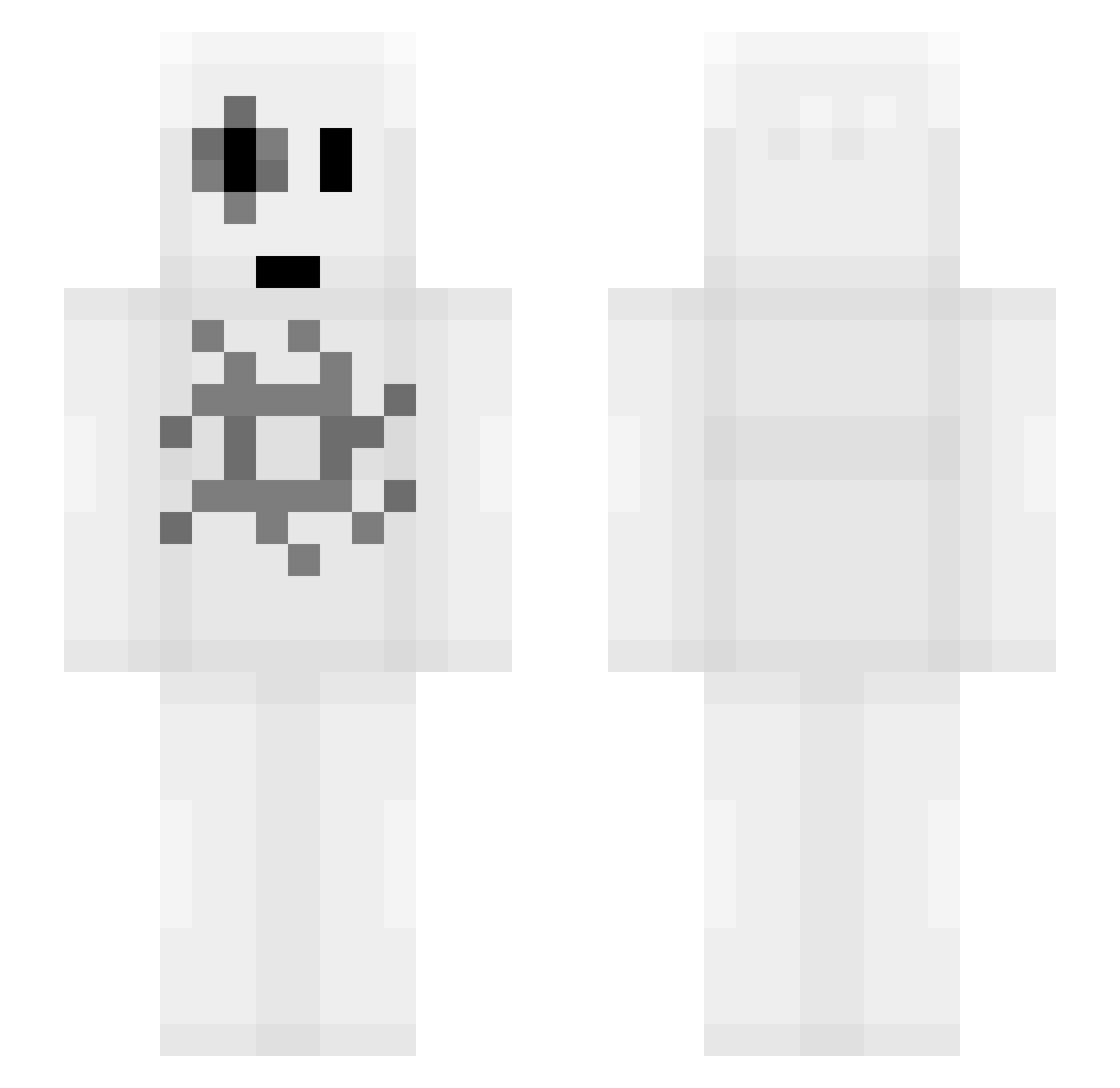 qudzx Minecraft skin, front and back view