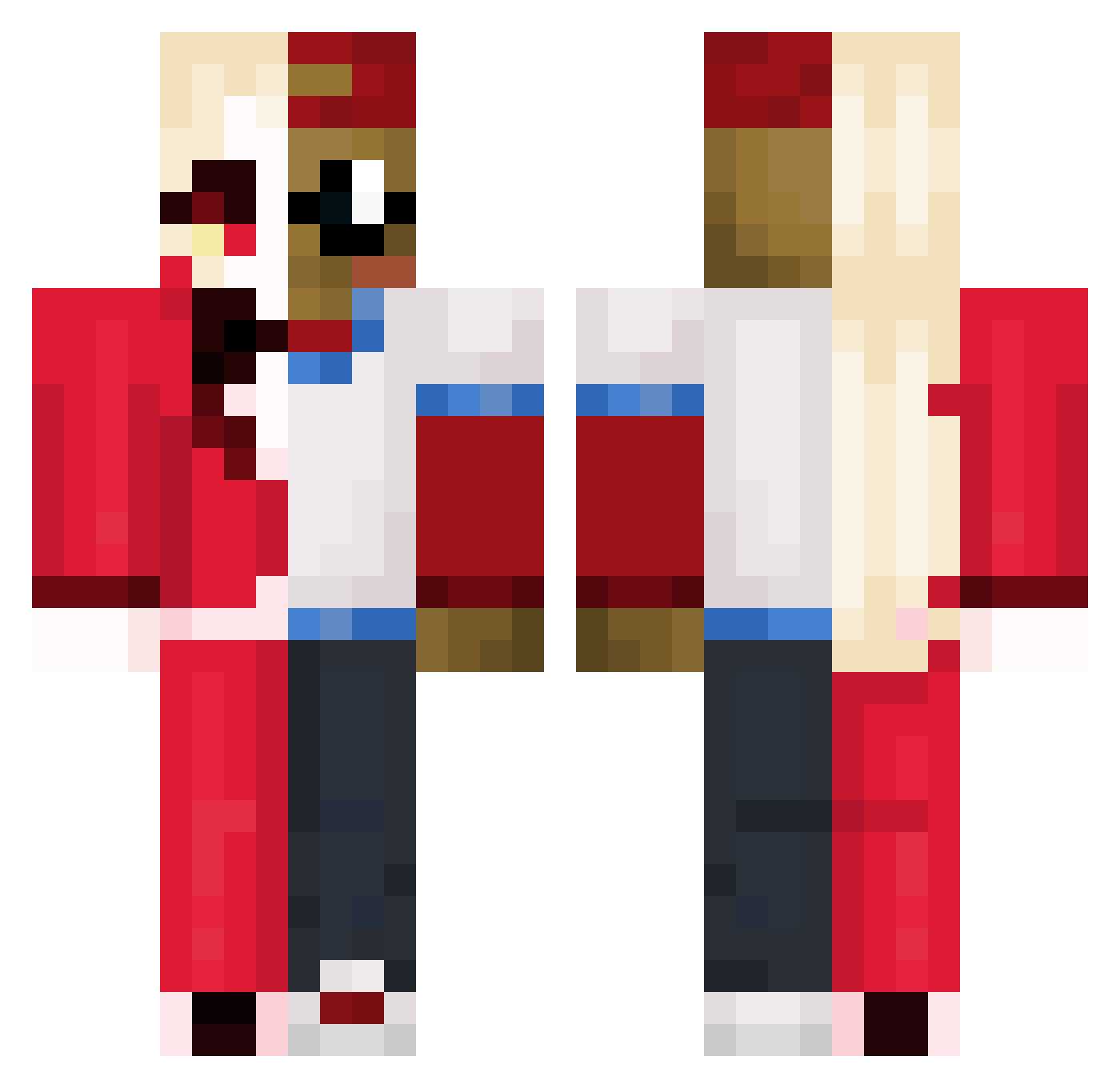 Crystal_Dystopia Minecraft skin, front and back view