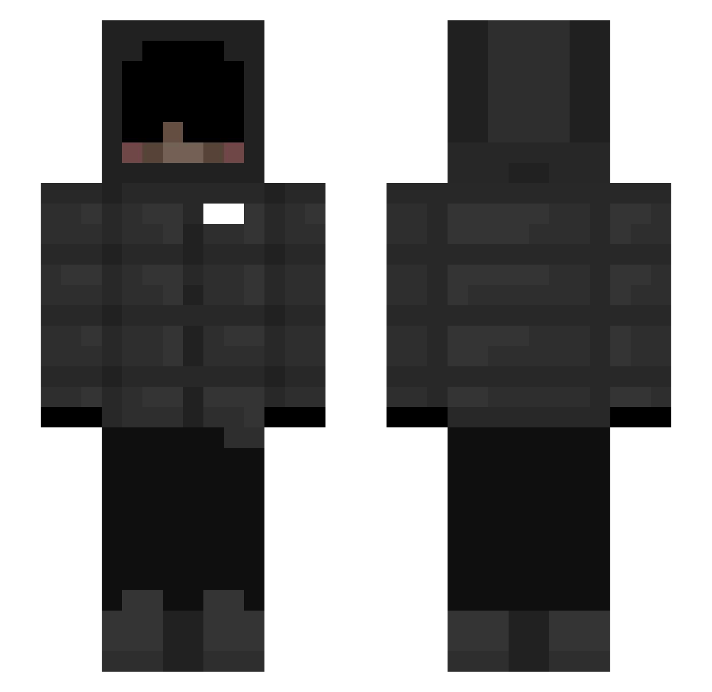 xzvl_ Minecraft skin, front and back view