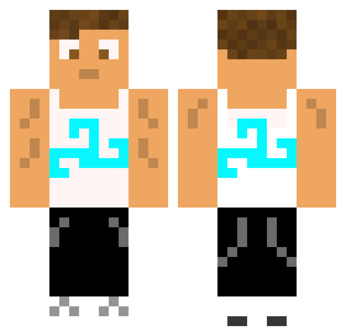 SrGato_ofc Minecraft skin, front and back view