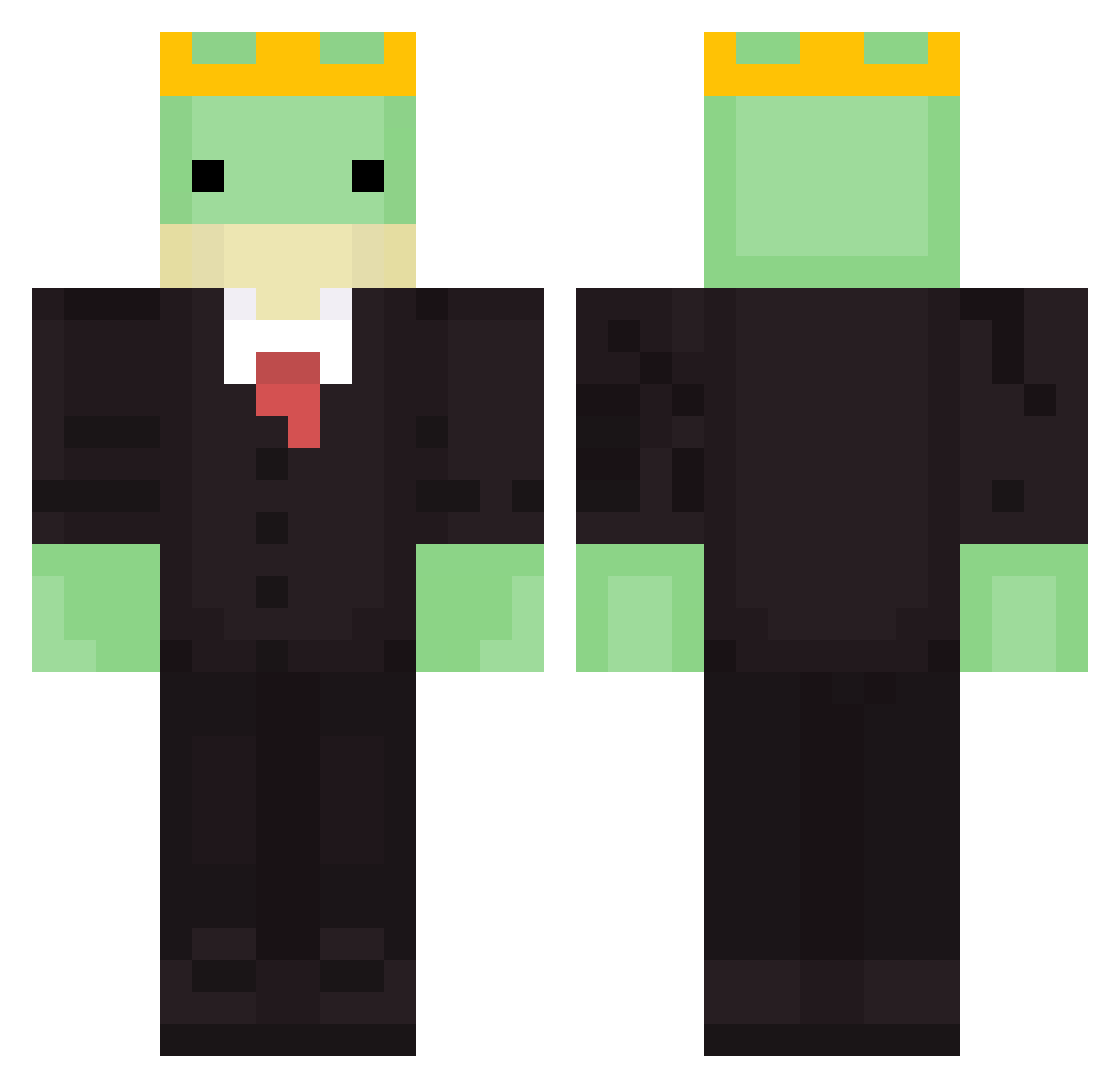 KookaGuy Minecraft skin, front and back view