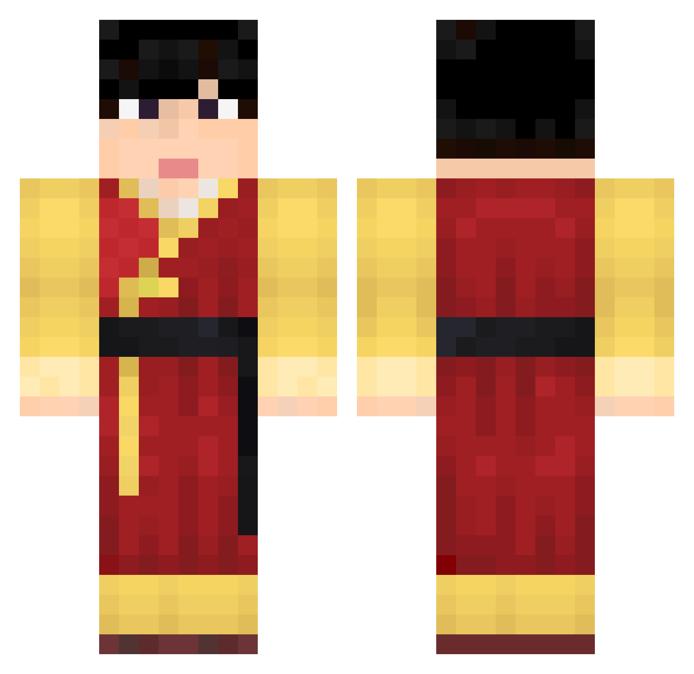 BHKGJN Minecraft skin, front and back view