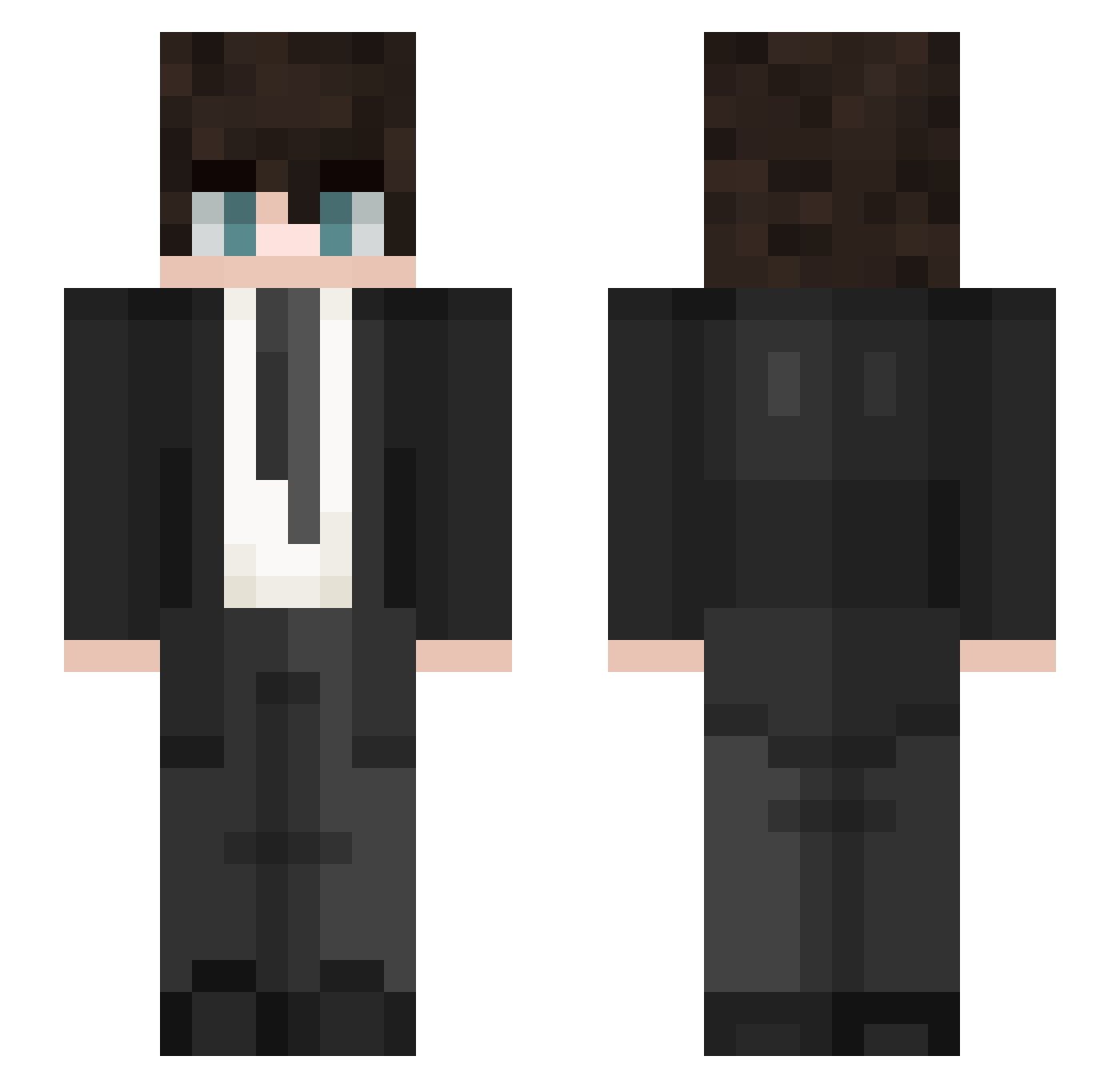 raz0rknight Minecraft skin, front and back view
