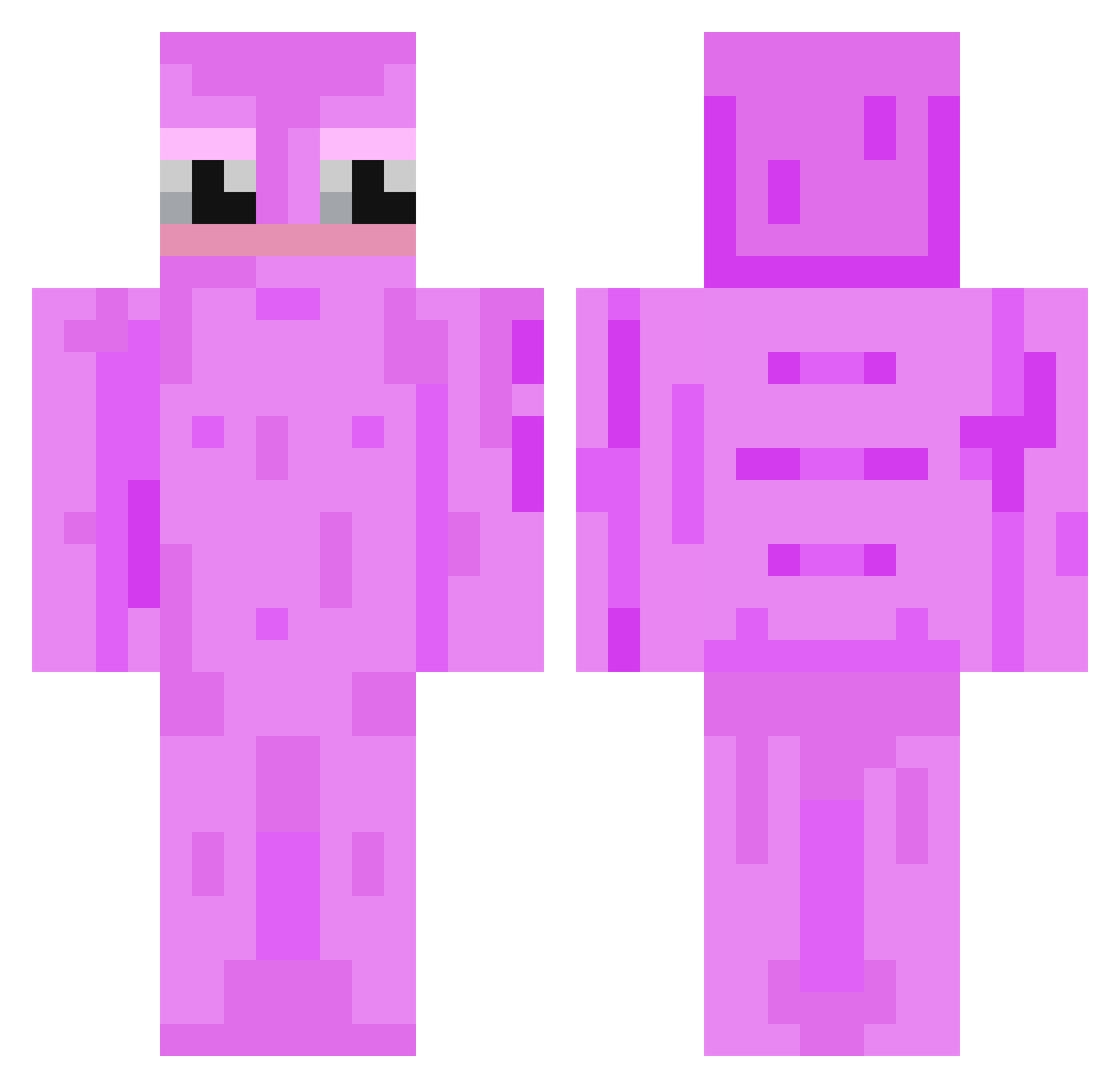 yLucT Minecraft skin, front and back view
