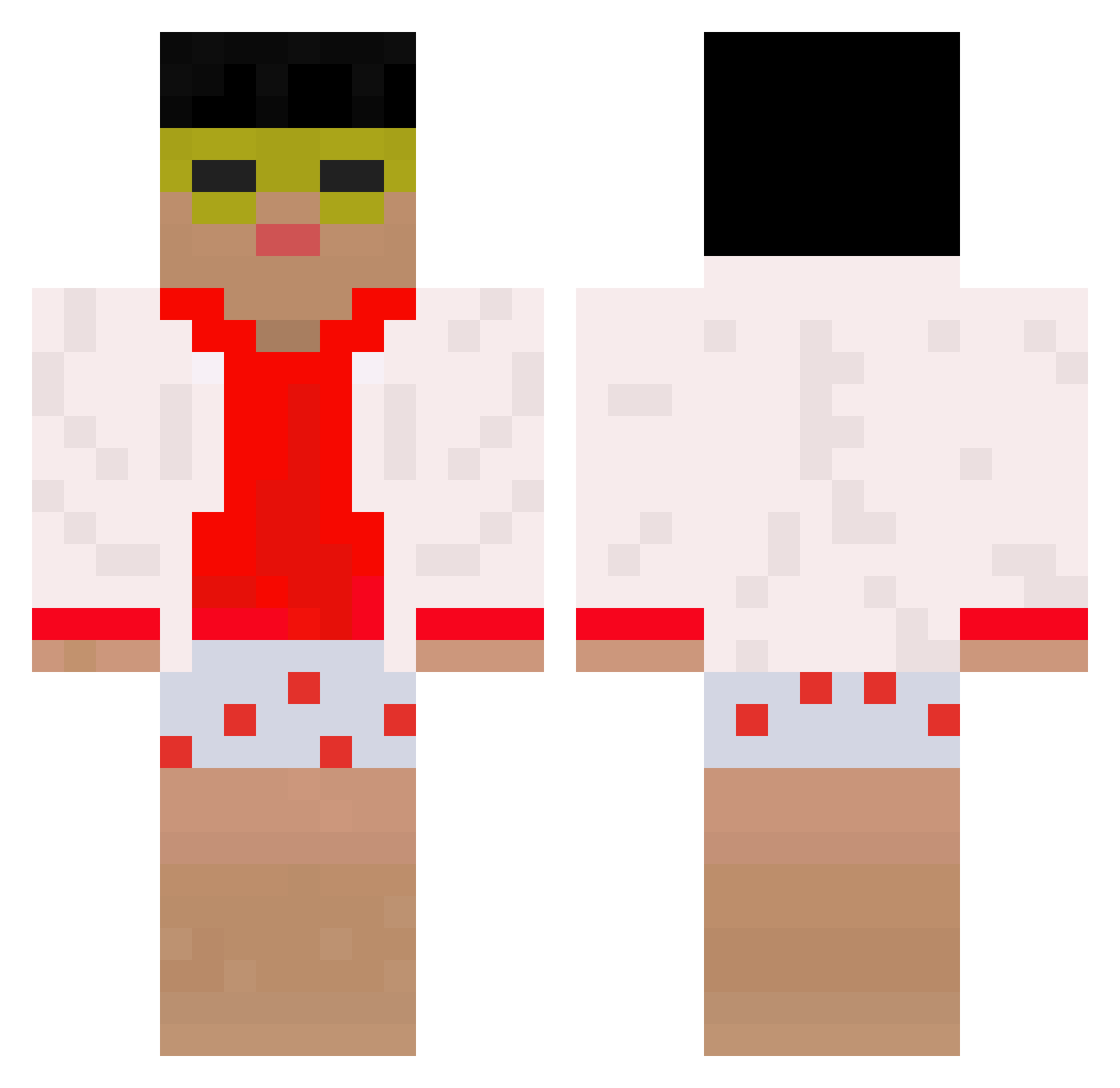Fra_02 Minecraft skin, front and back view