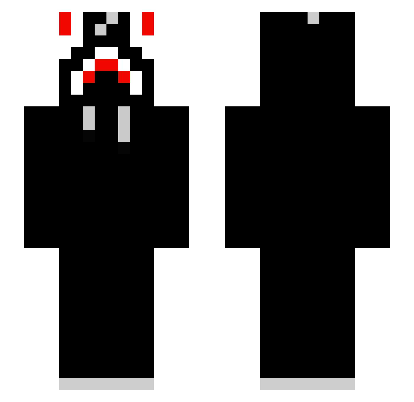 ShareThisCombo Minecraft skin, front and back view