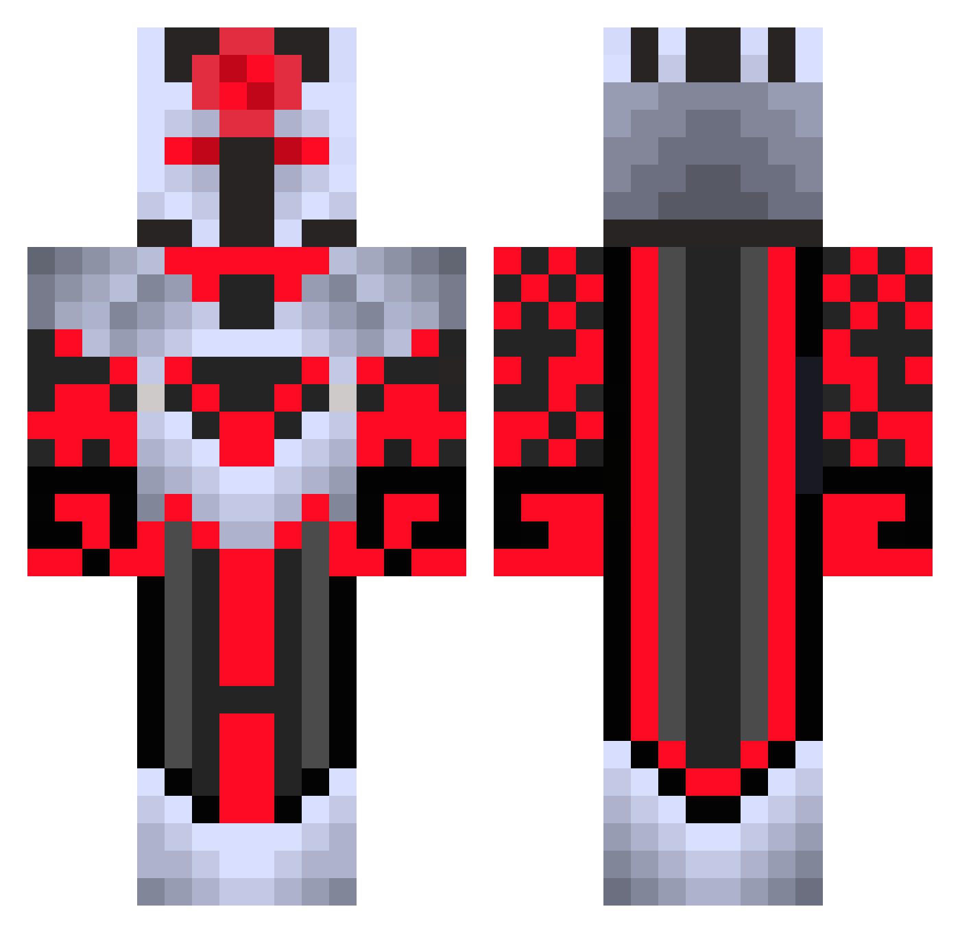 Xerxonis Minecraft skin, front and back view
