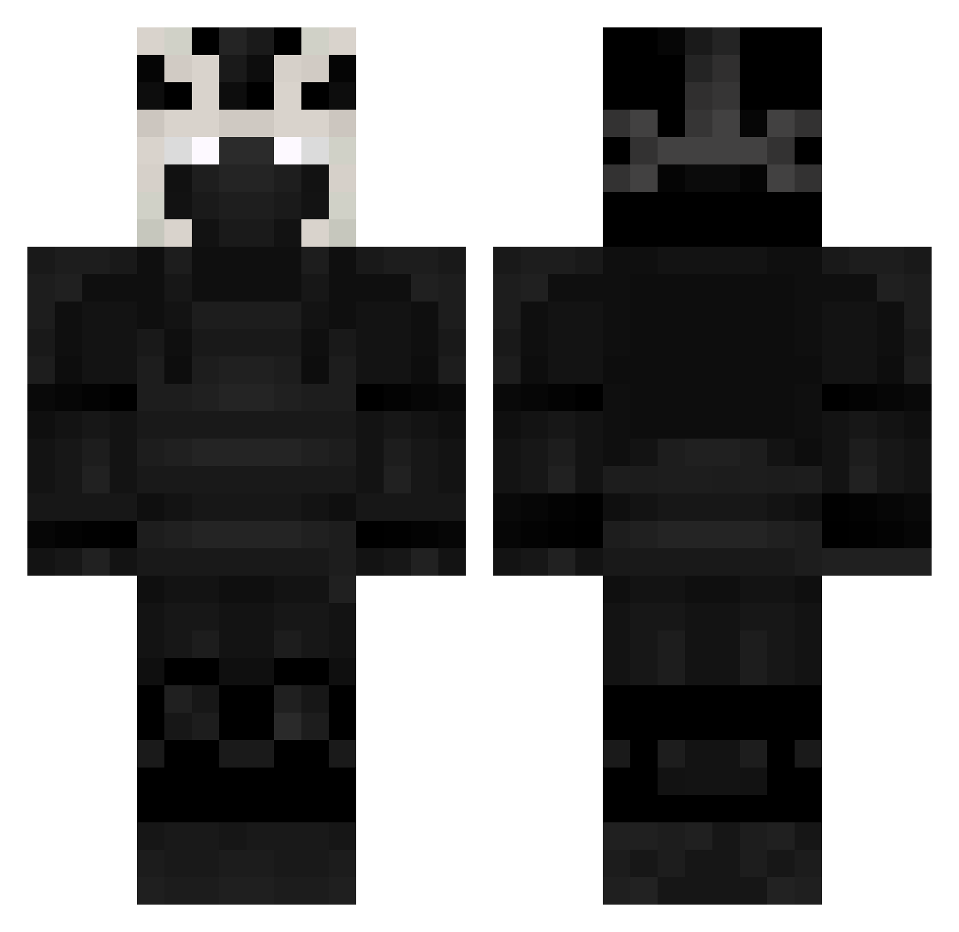 yungmetee Minecraft skin, front and back view