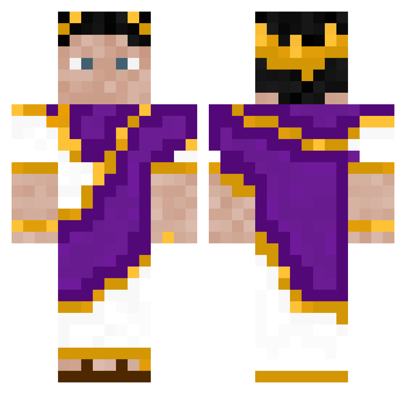 Apex082 Minecraft skin, front and back view