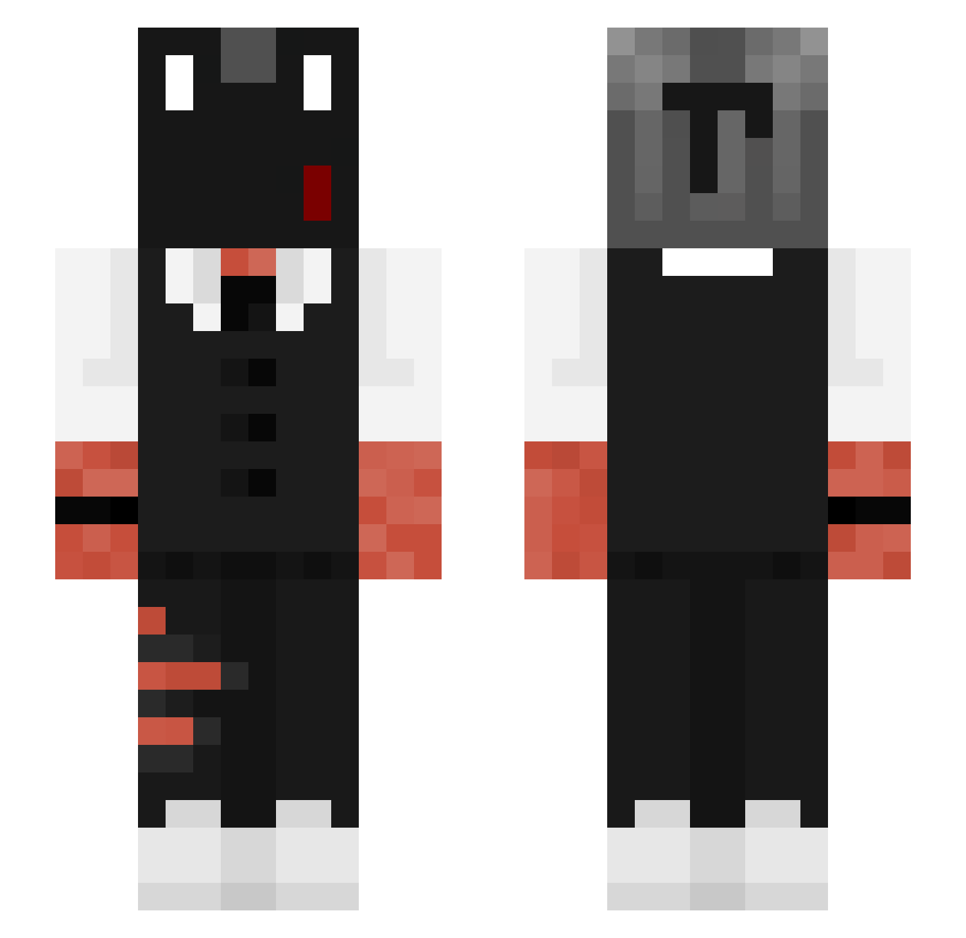 AlexKnK Minecraft skin, front and back view