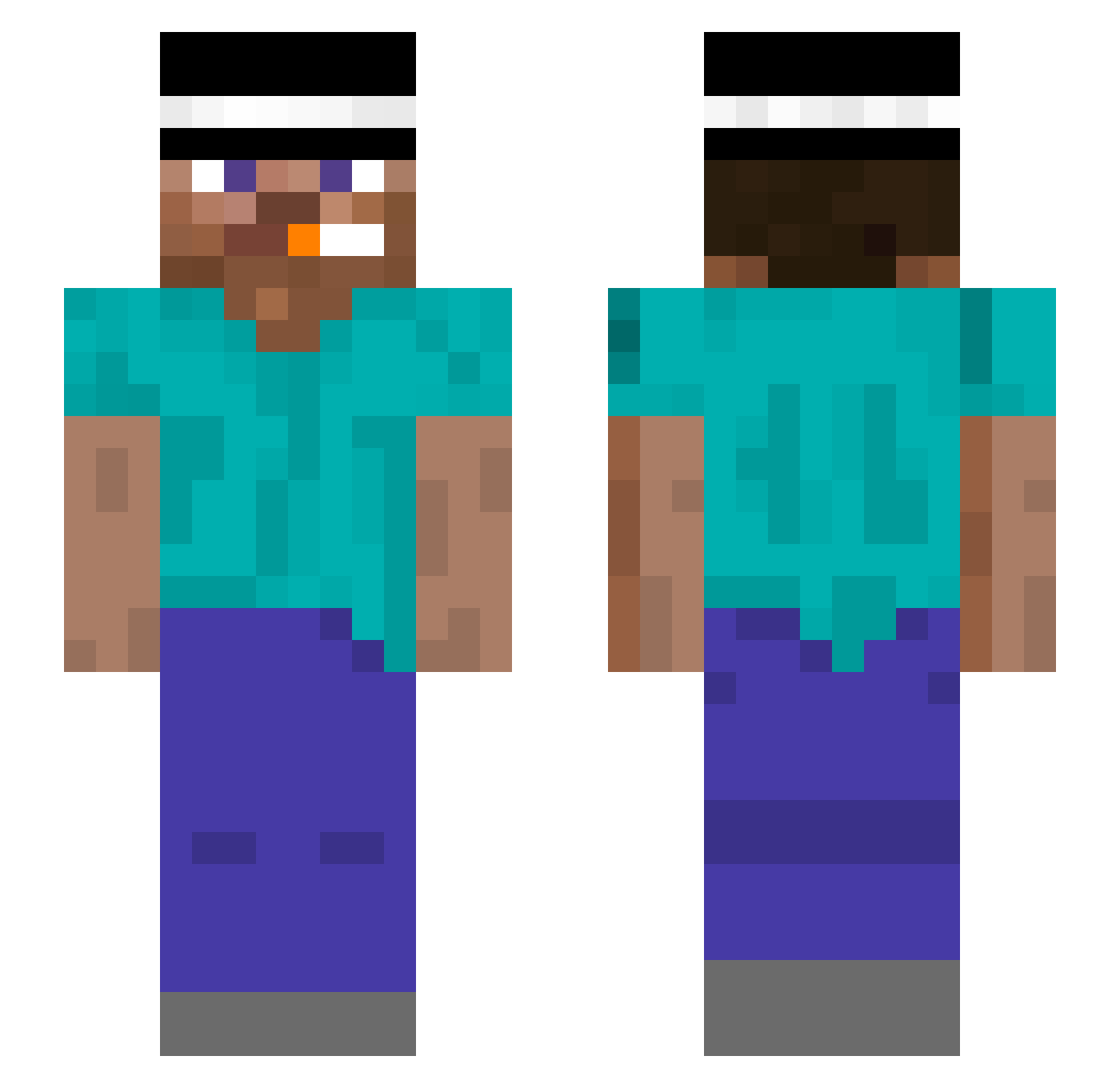 DELTA_D526 Minecraft skin, front and back view