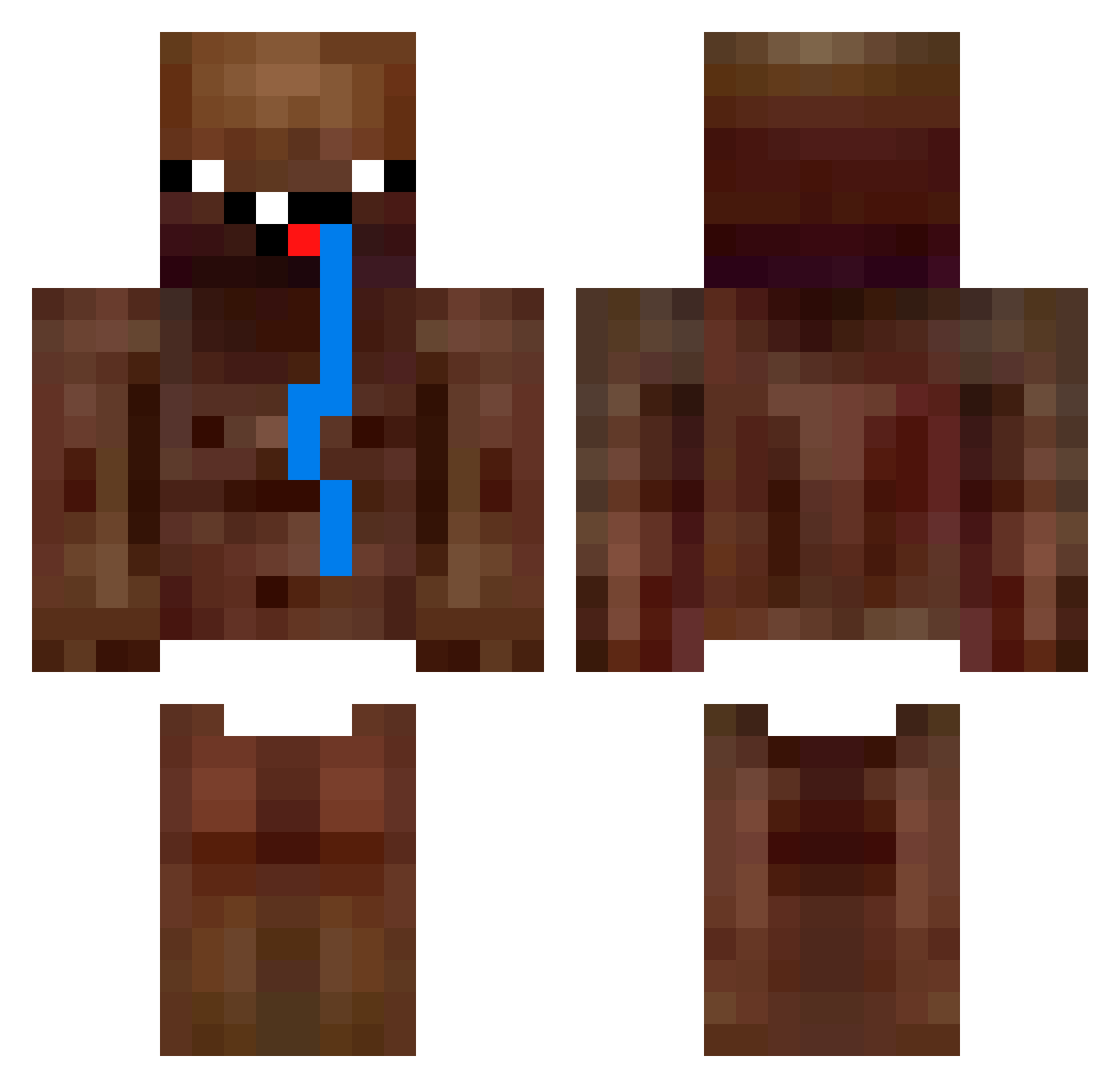 Shurupk Minecraft skin, front and back view