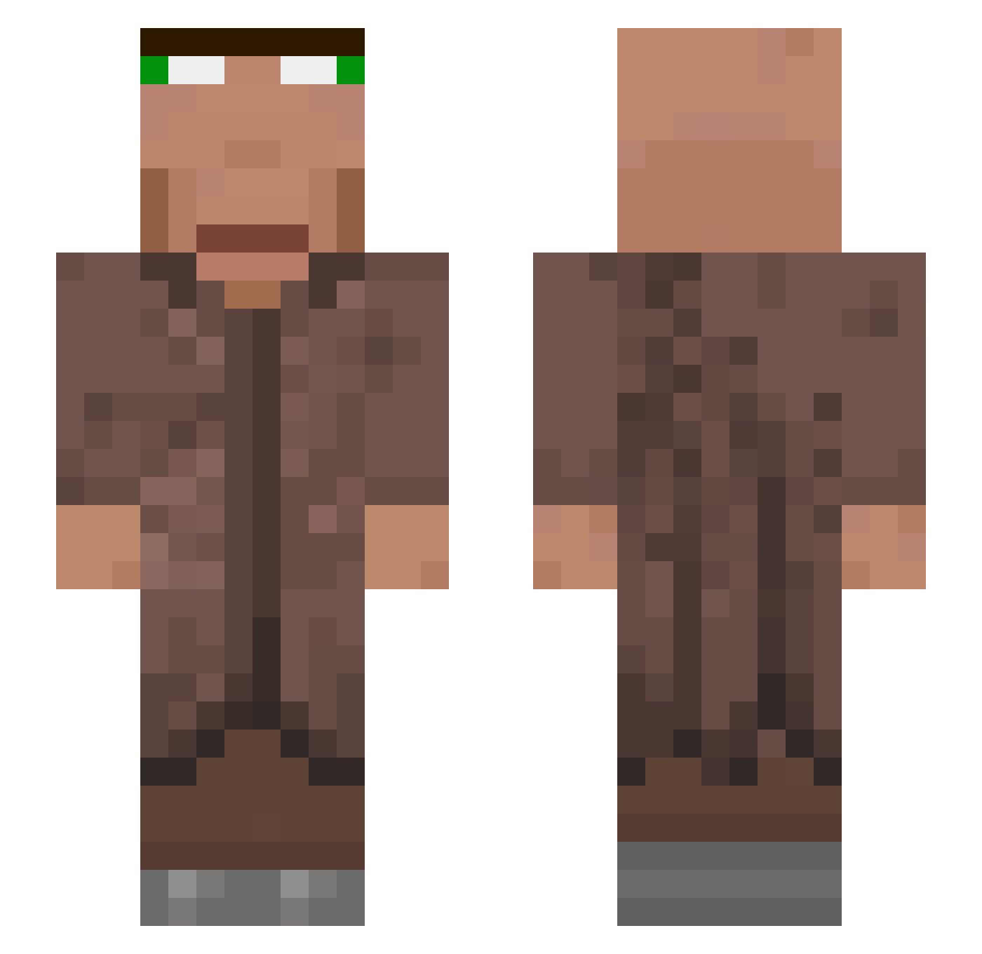 sigmagoon12 Minecraft skin, front and back view
