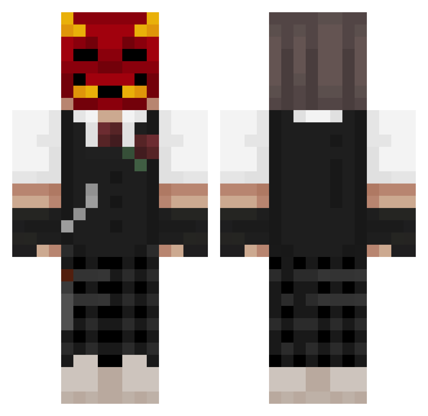 aleexlpzz Minecraft skin, front and back view