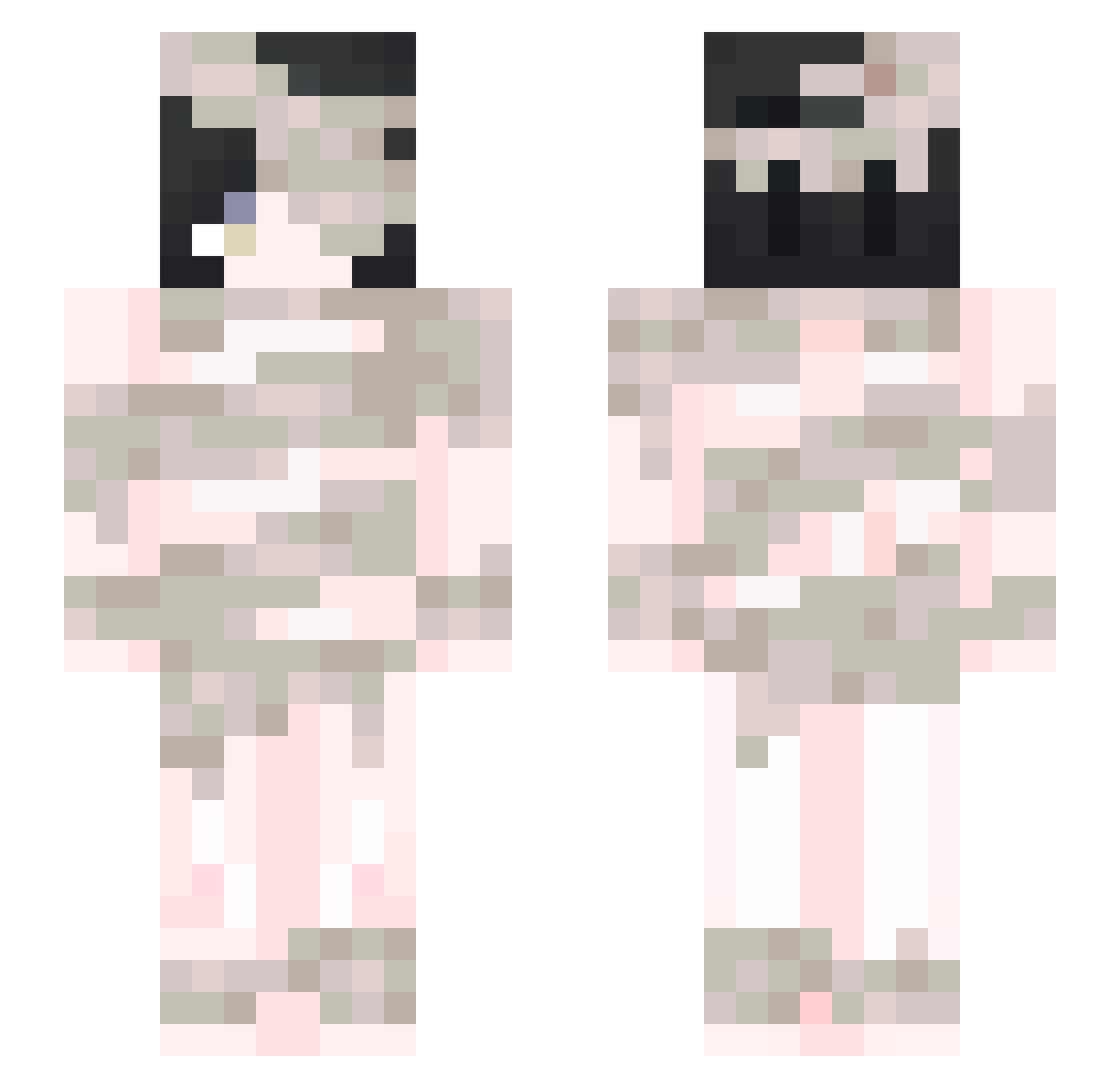 69dev Minecraft skin, front and back view