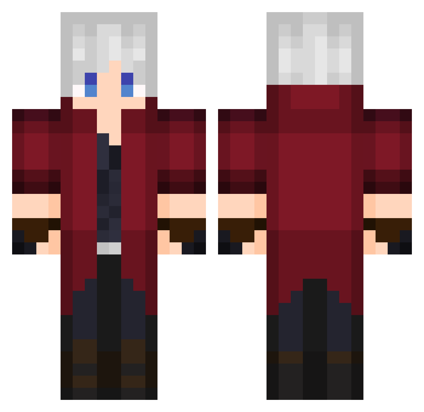 xdboi360 Minecraft skin, front and back view