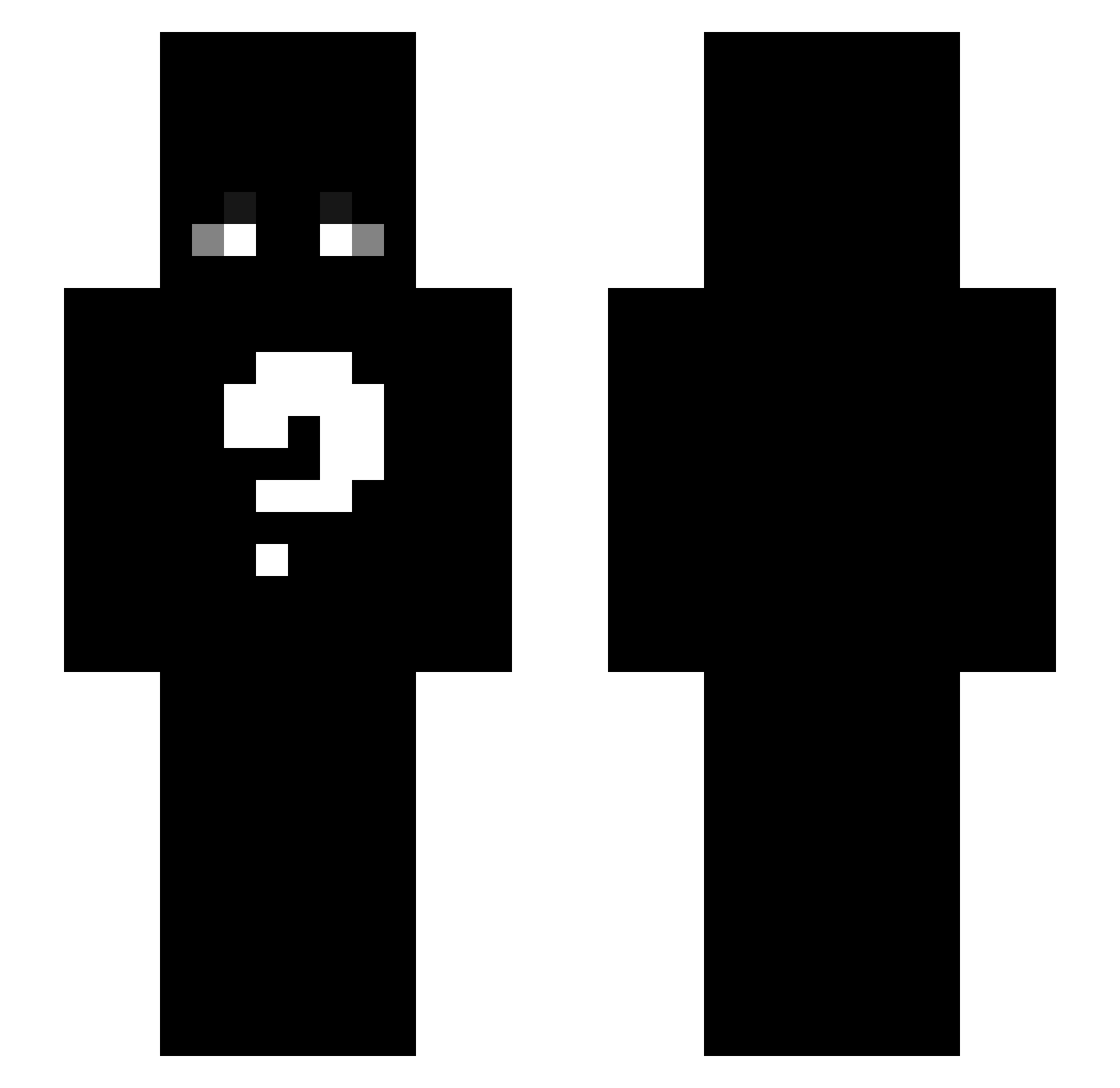 dnqp Minecraft skin, front and back view