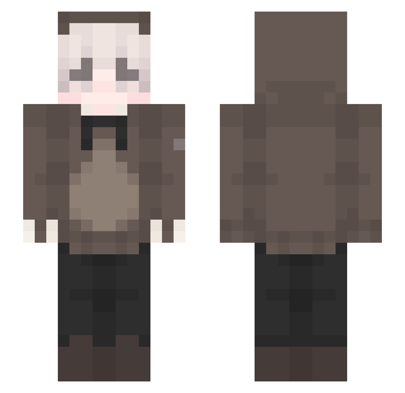 cvrses Minecraft skin, front and back view