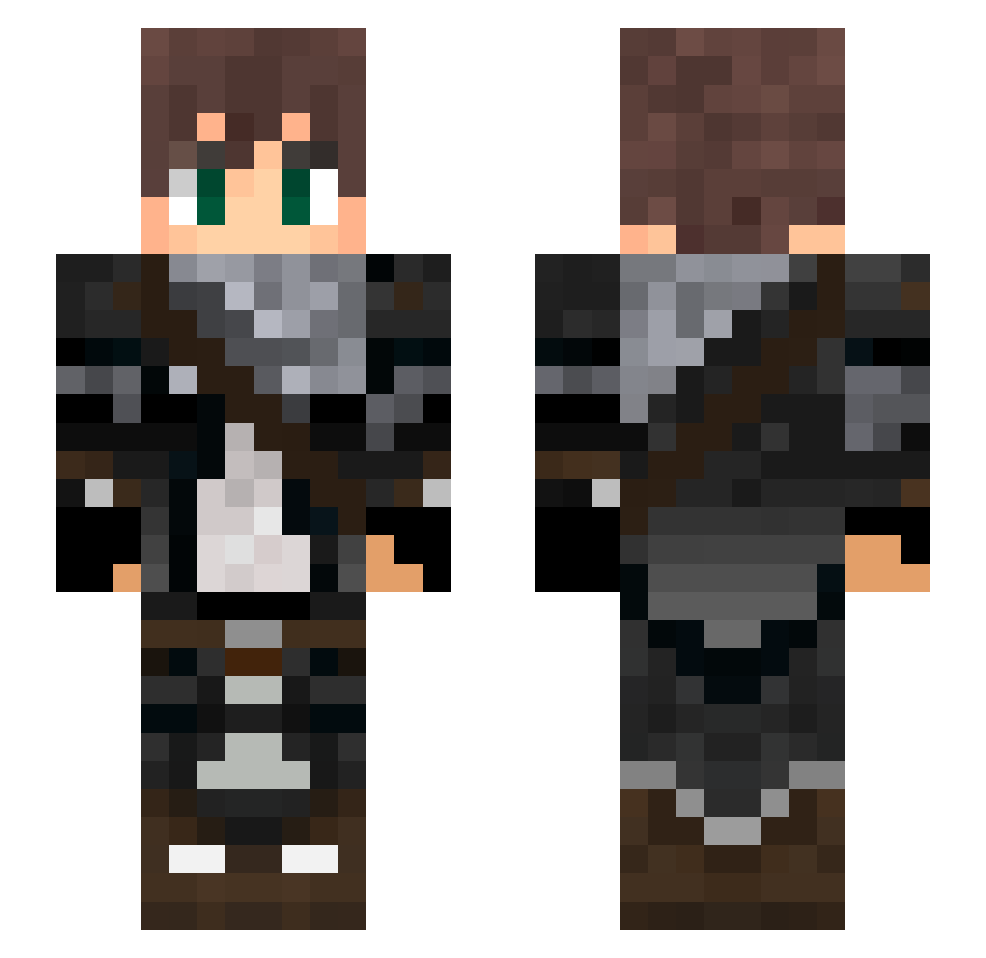 Teddy_Campstove Minecraft skin, front and back view