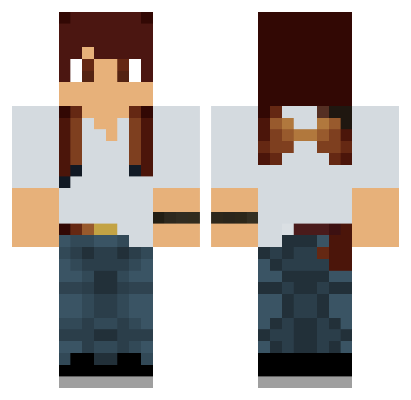 ComeOnAl Minecraft skin, front and back view