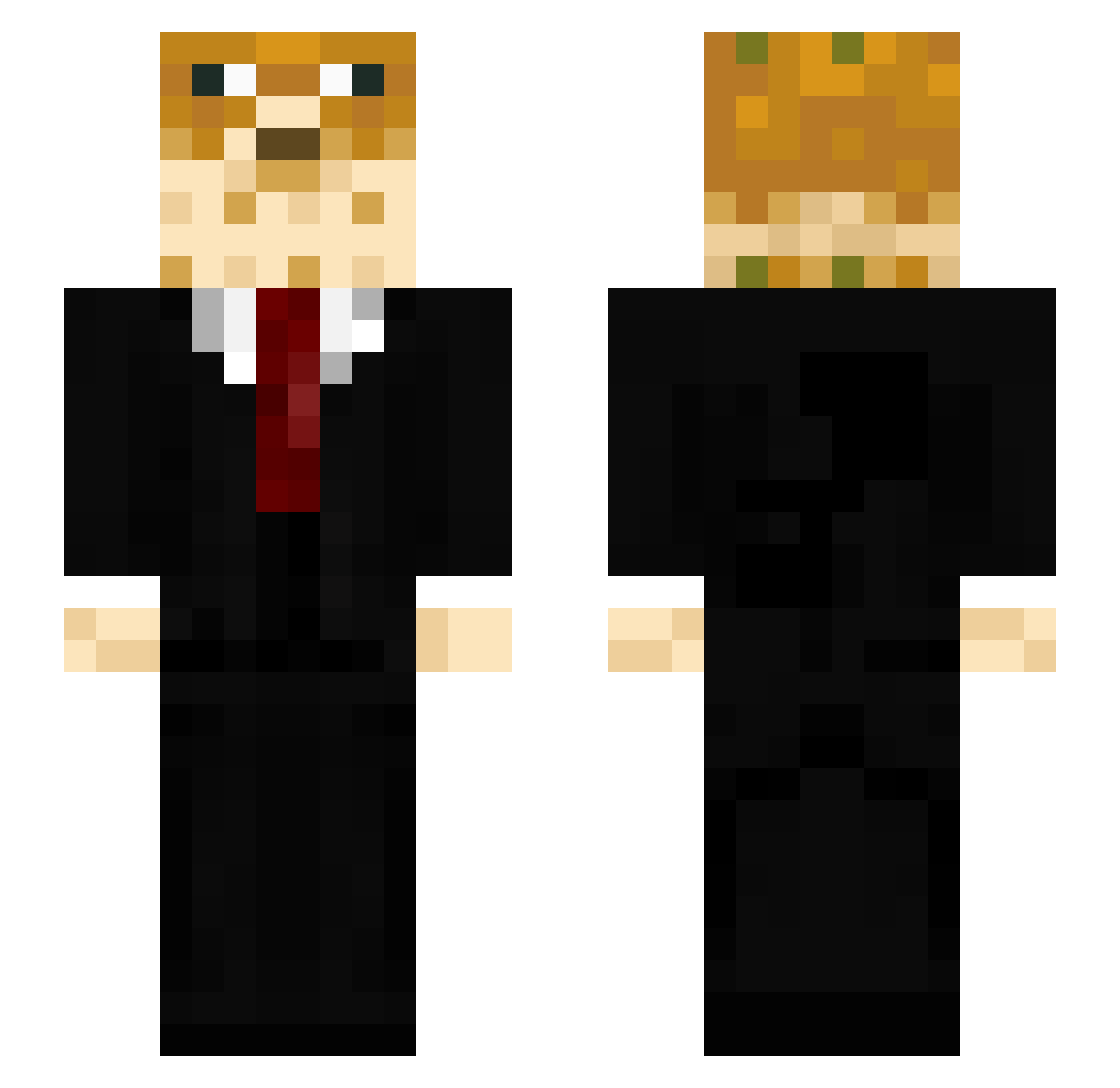 Rob1n887 Minecraft skin, front and back view