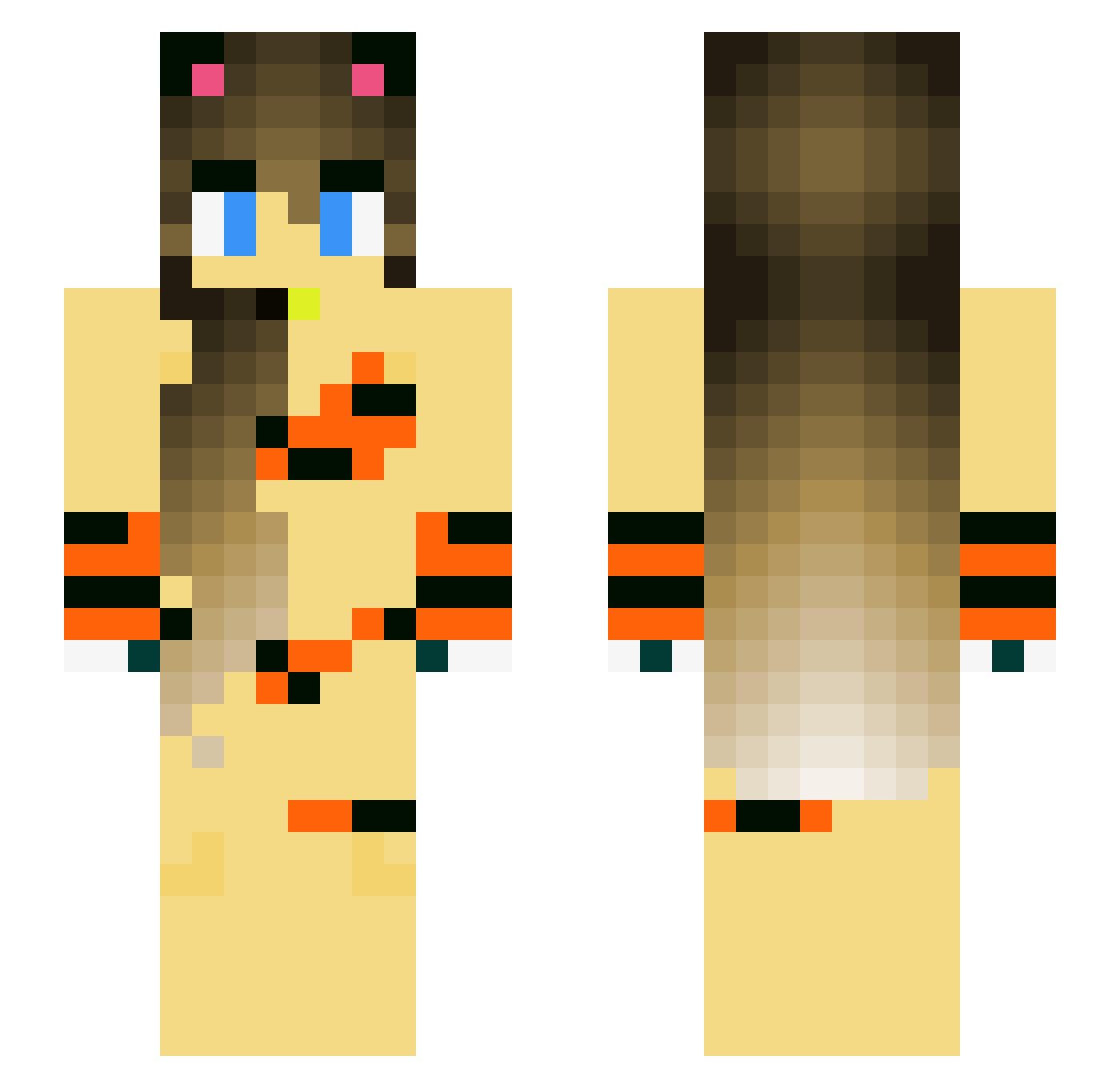 MisterKuhlBoi Minecraft skin, front and back view