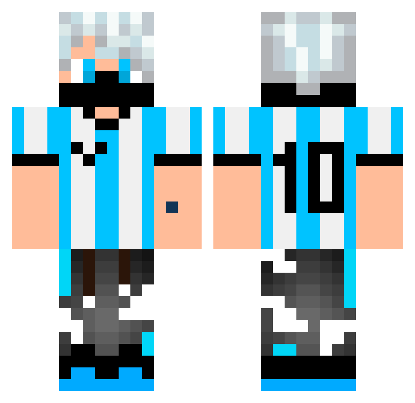 egreen172 Minecraft skin, front and back view