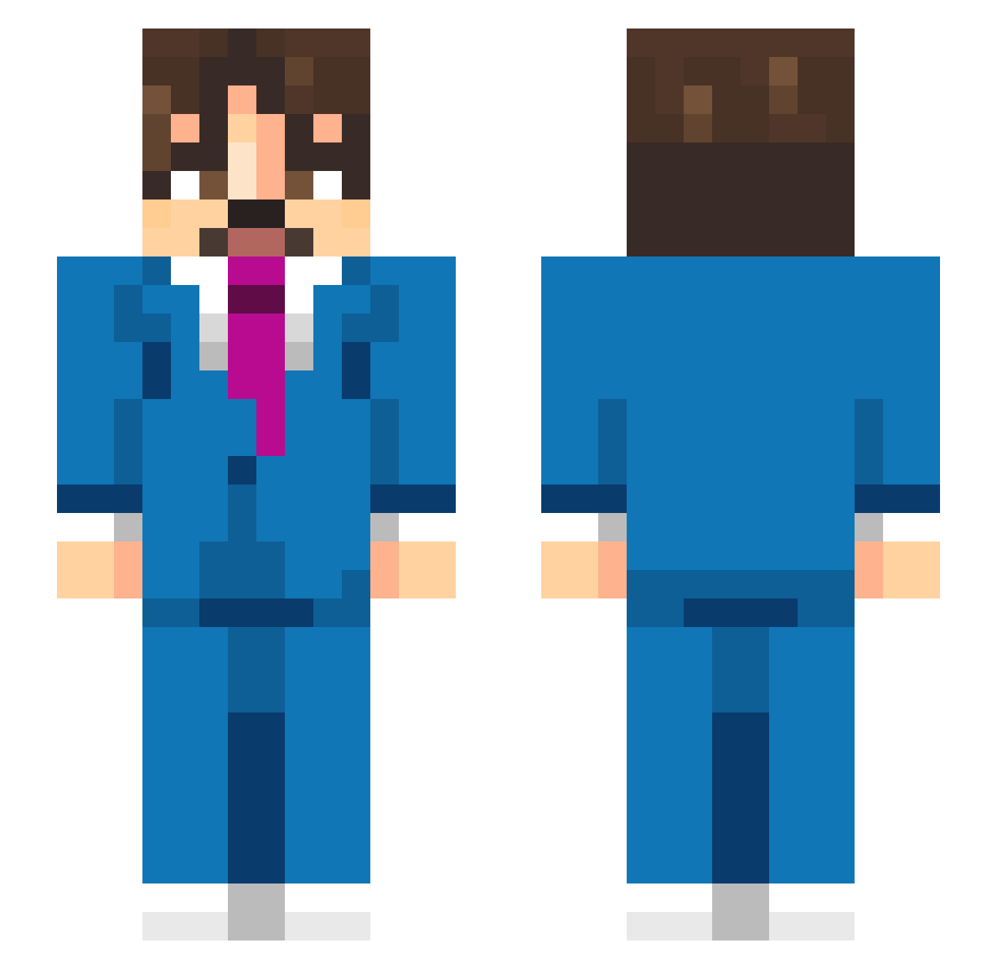 fintheboss111 Minecraft skin, front and back view