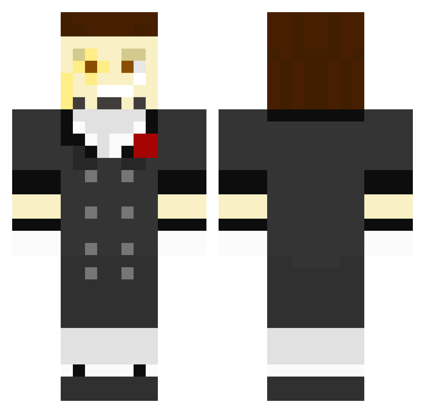 quickrick1 Minecraft skin, front and back view