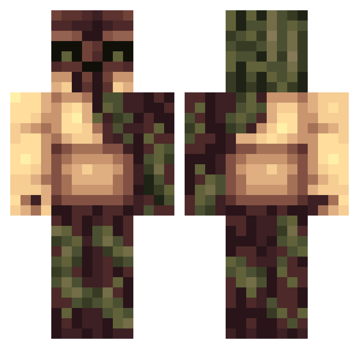 LordXeky Minecraft skin, front and back view