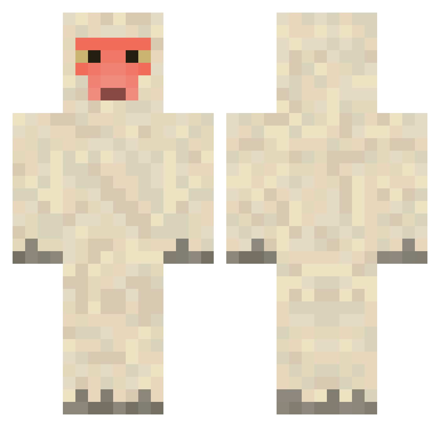 frumoo Minecraft skin, front and back view